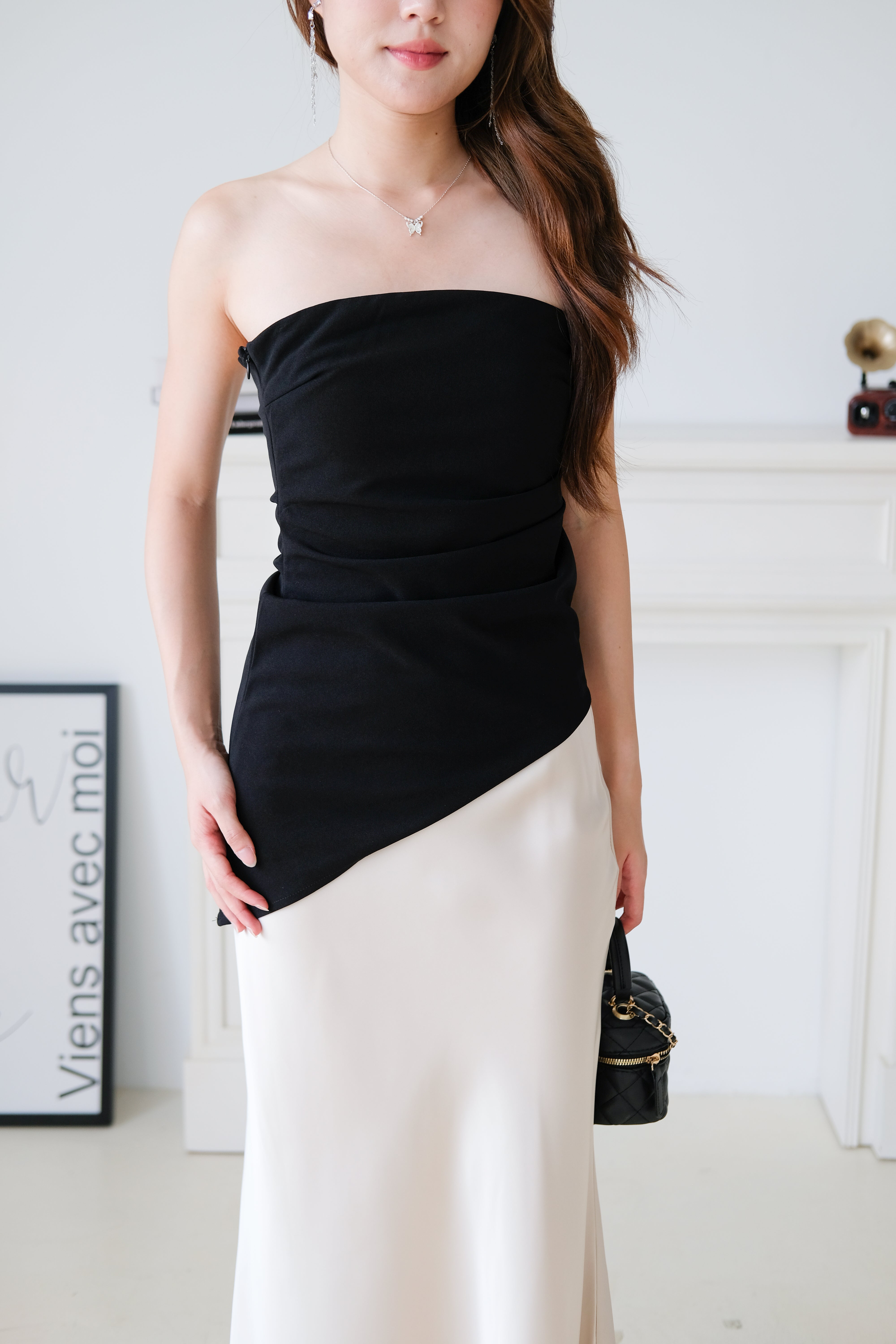 Power Hour Asymmetrical Tube Top (Black)