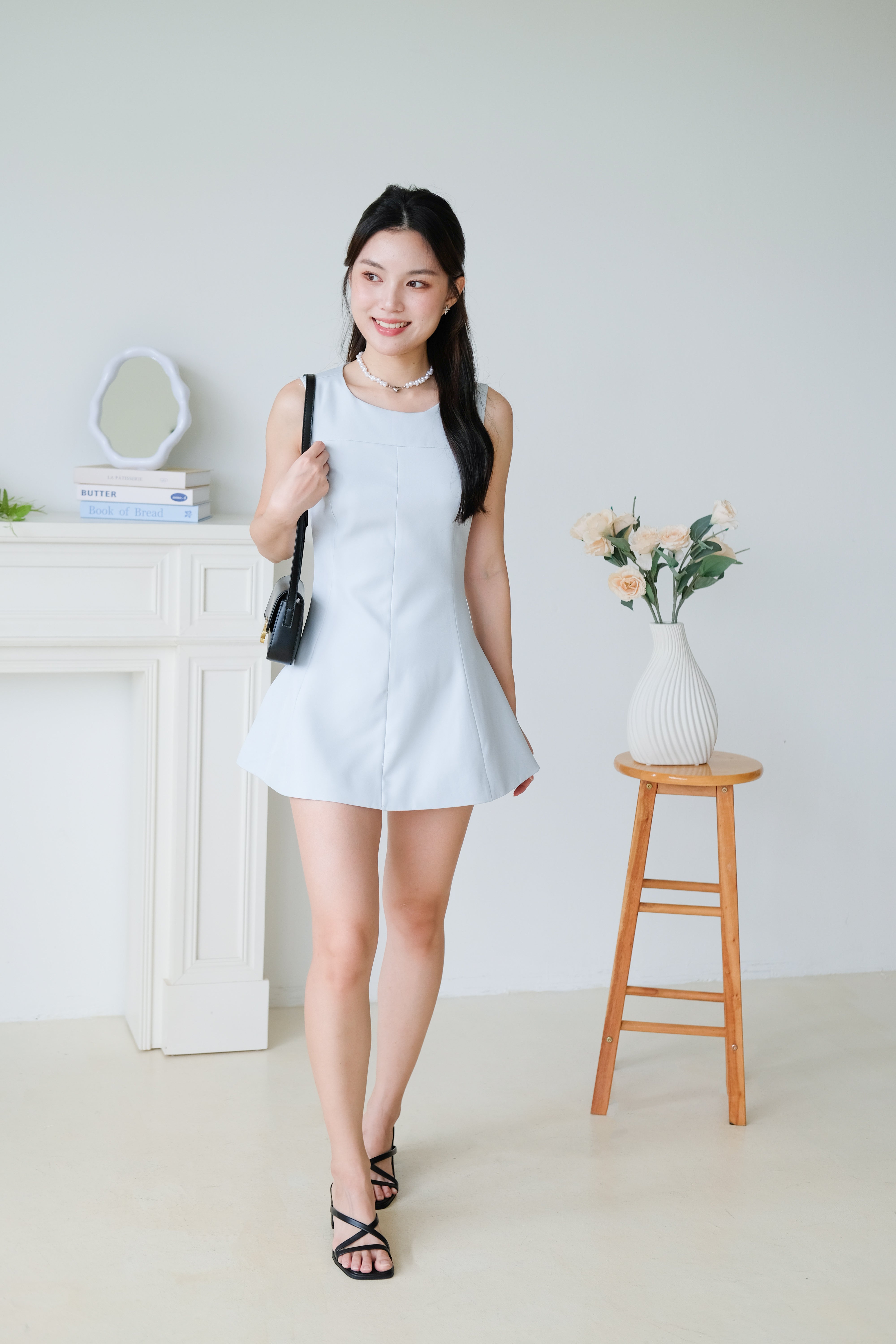 Tasya Skater Dress (Sky Blue)