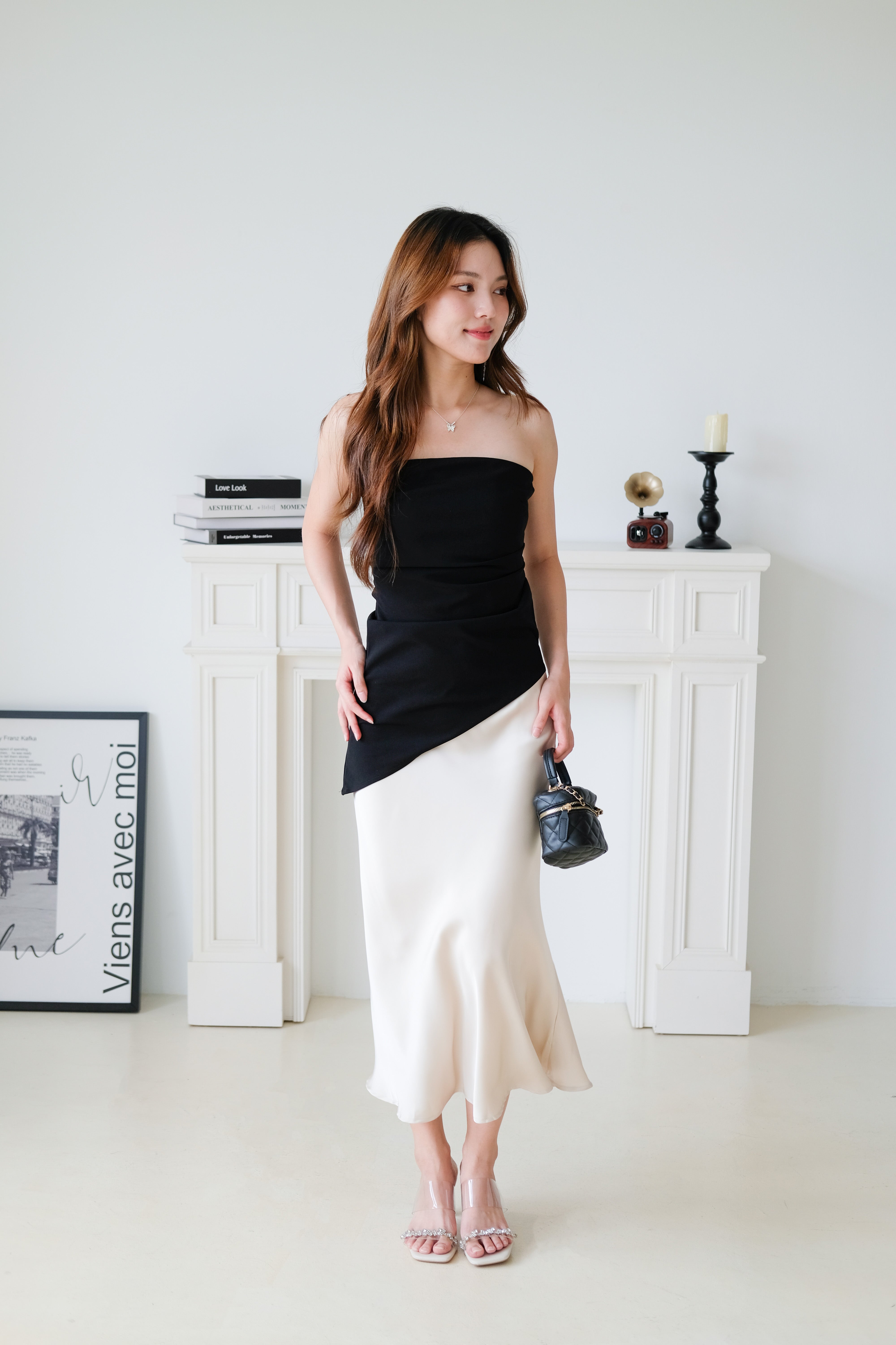 Power Hour Asymmetrical Tube Top (Black)