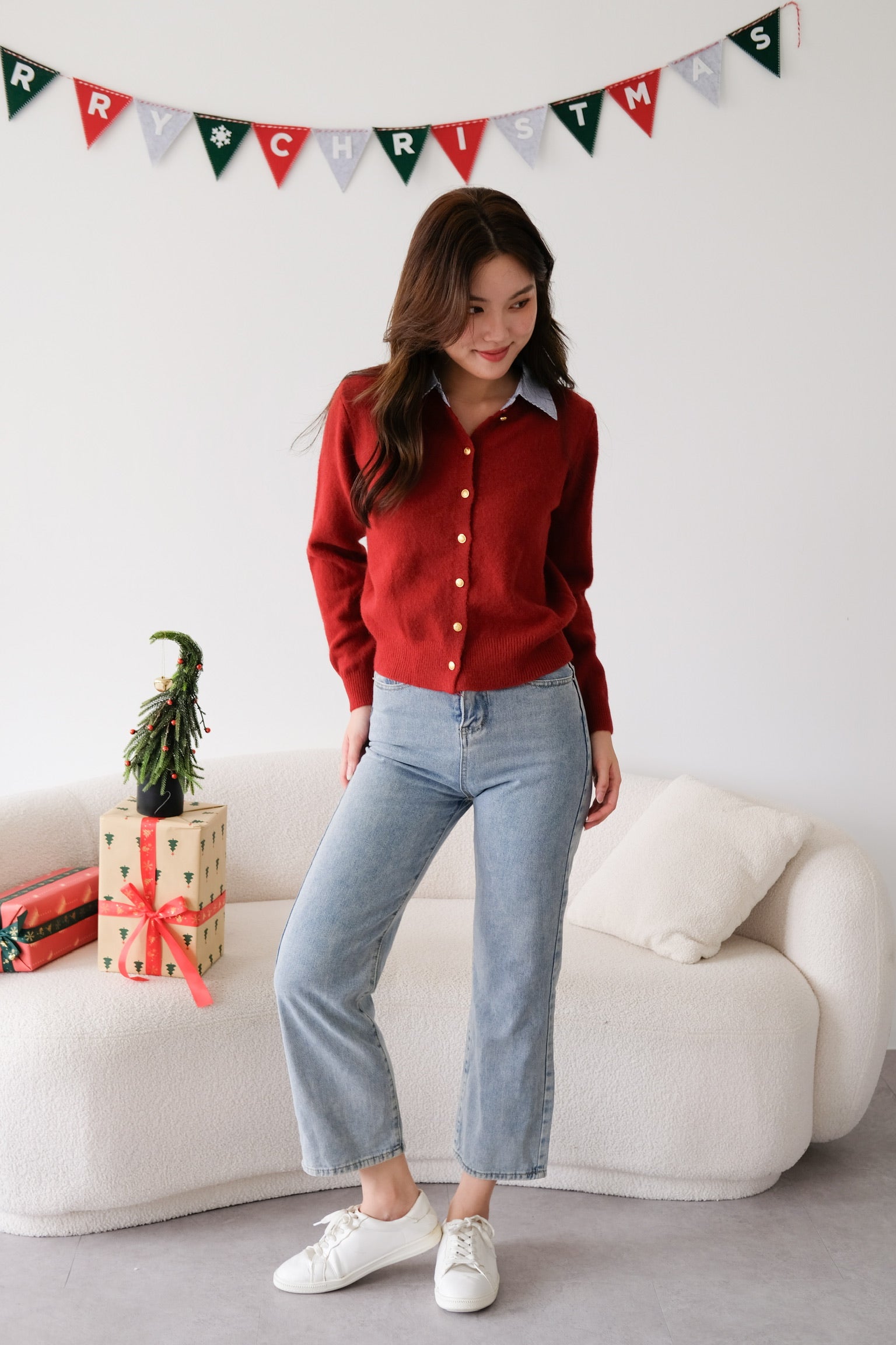 Celine Sweater Shirt (Maroon)