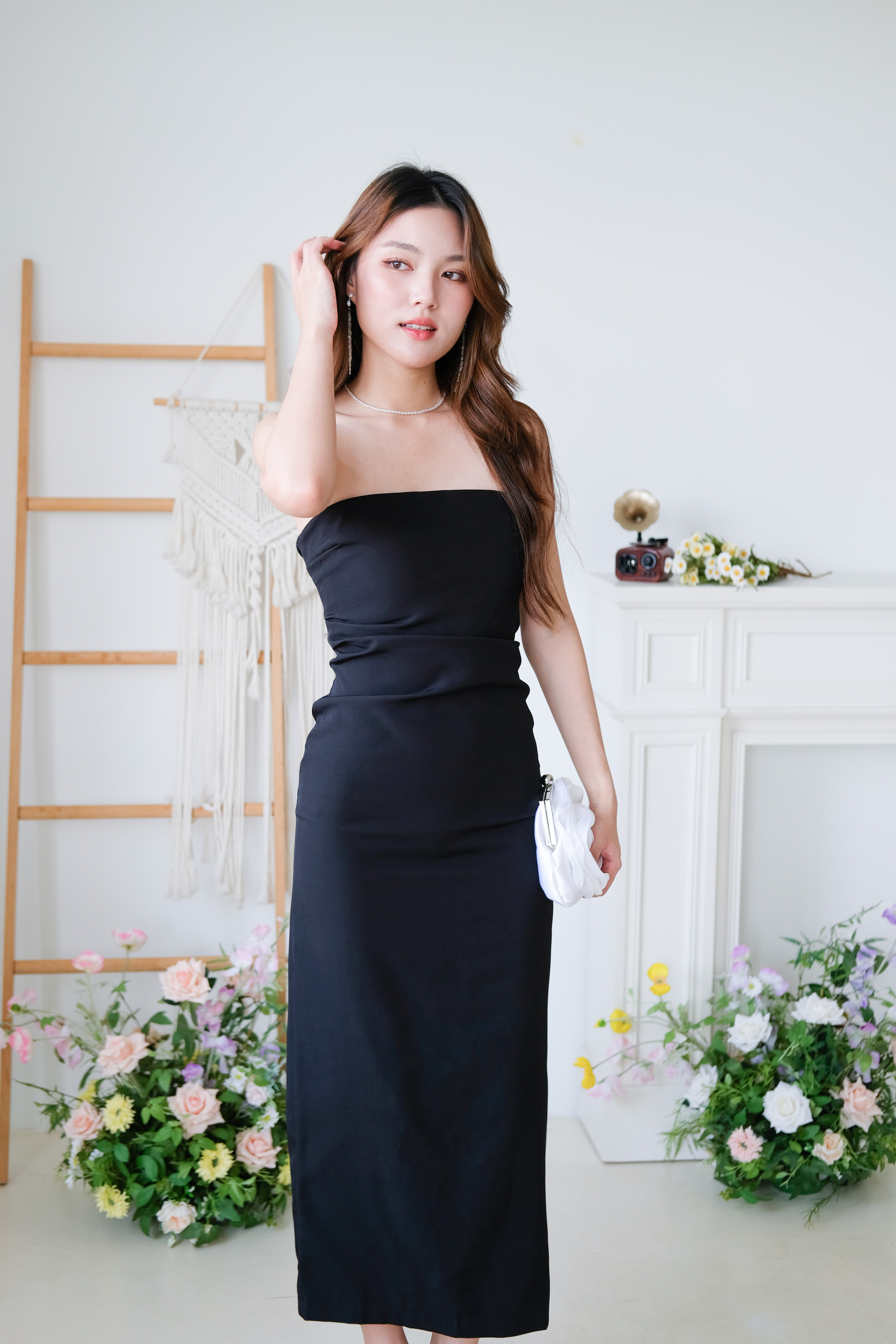 Whitney Tube Maxi Dress (Black)