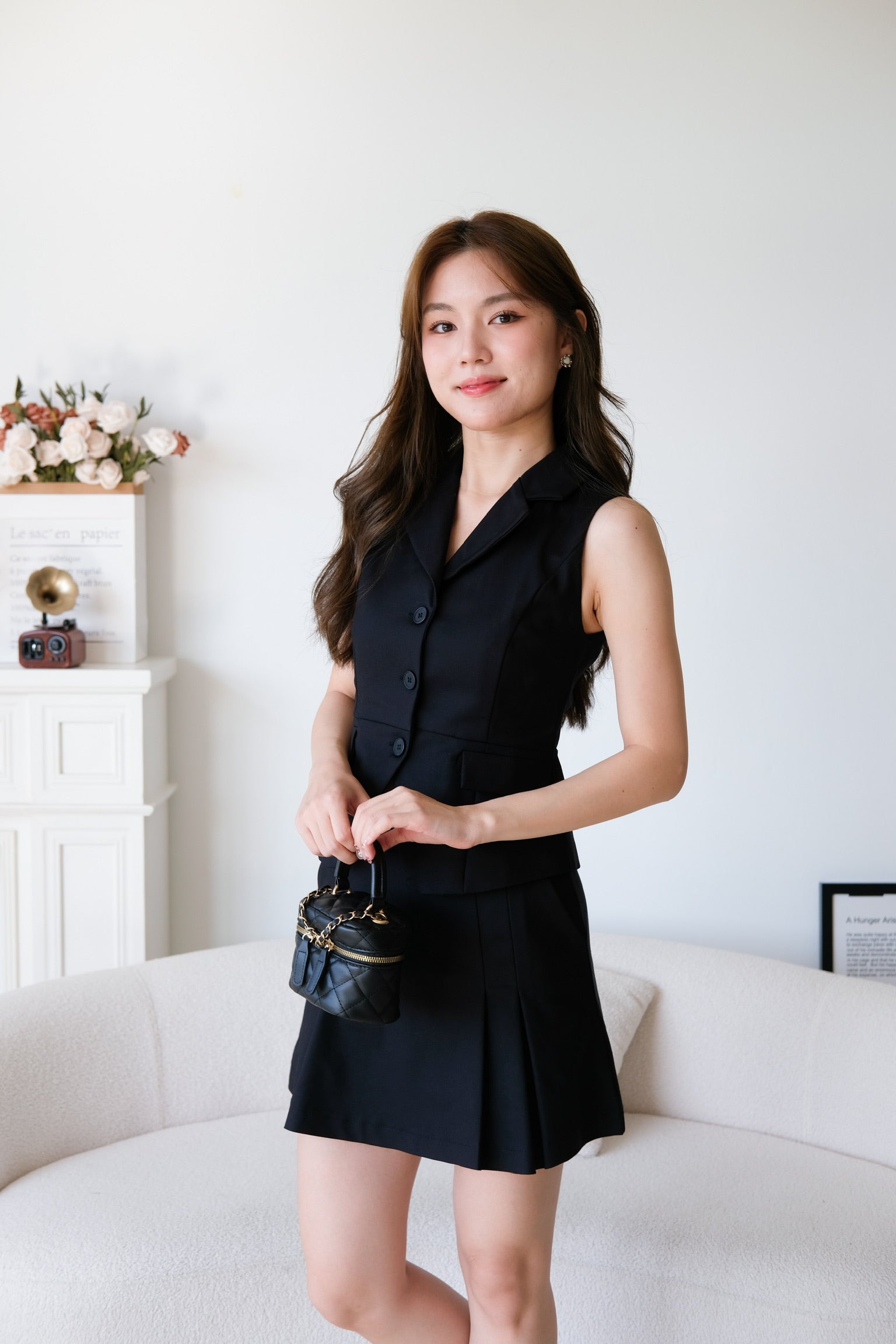 Steph Vest Co-ord Set (Black)