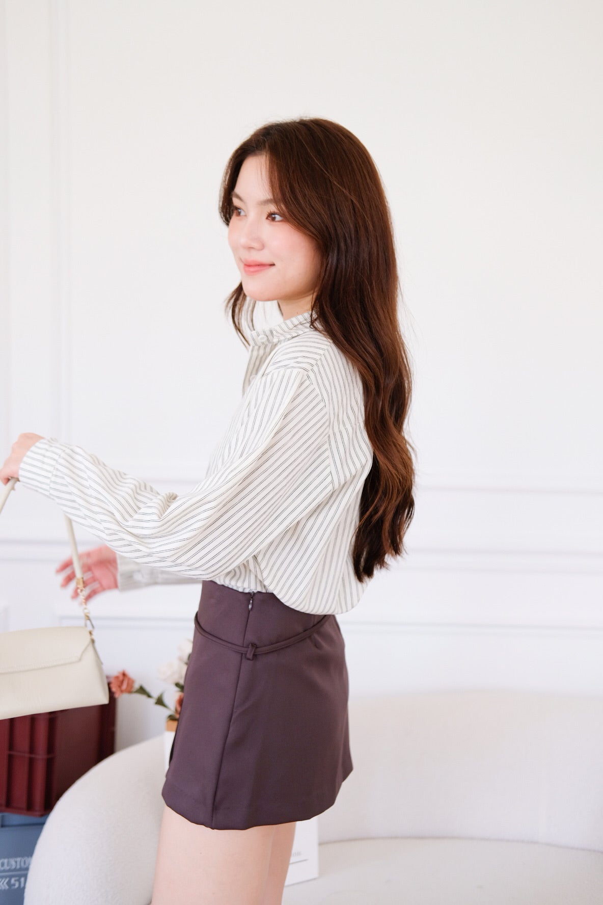 Tasha Mini Belt Skort (Mocha)