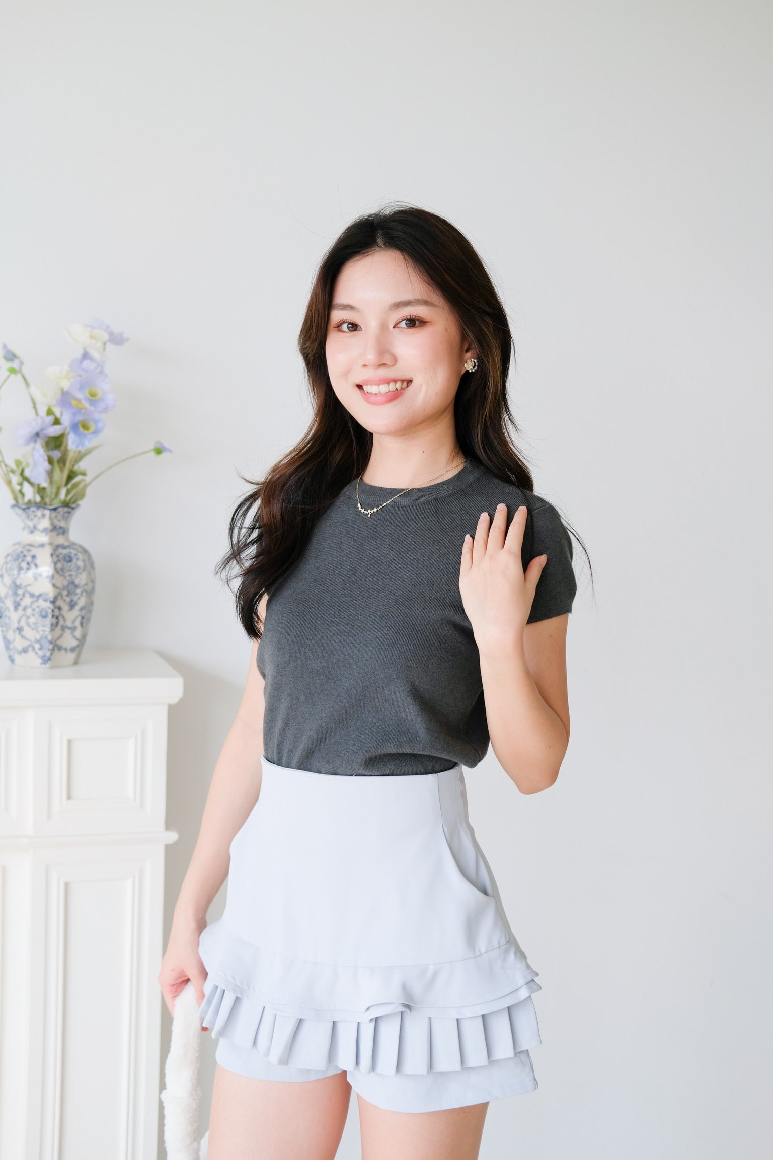 Asa Classic Crew Neck Tee (Dark Grey)