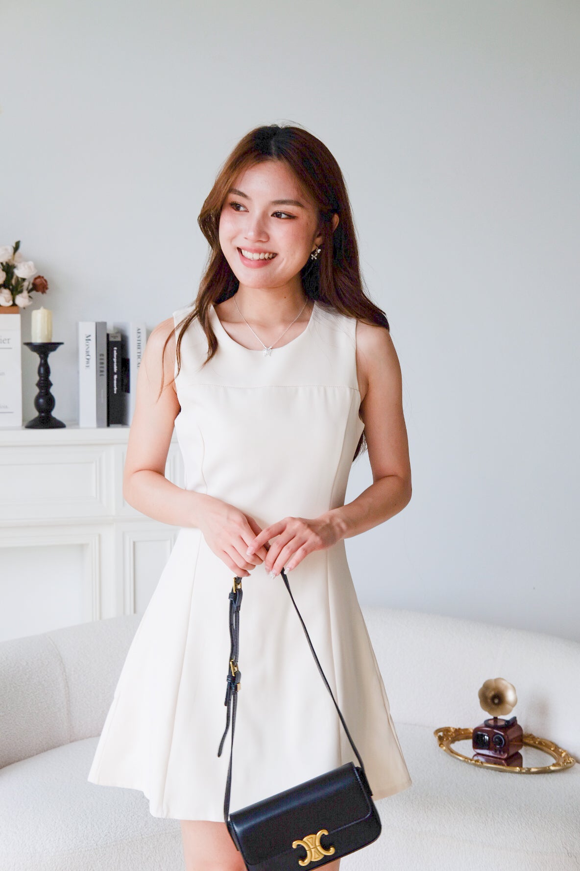 Yuna Classic A Line Dress (Cream)
