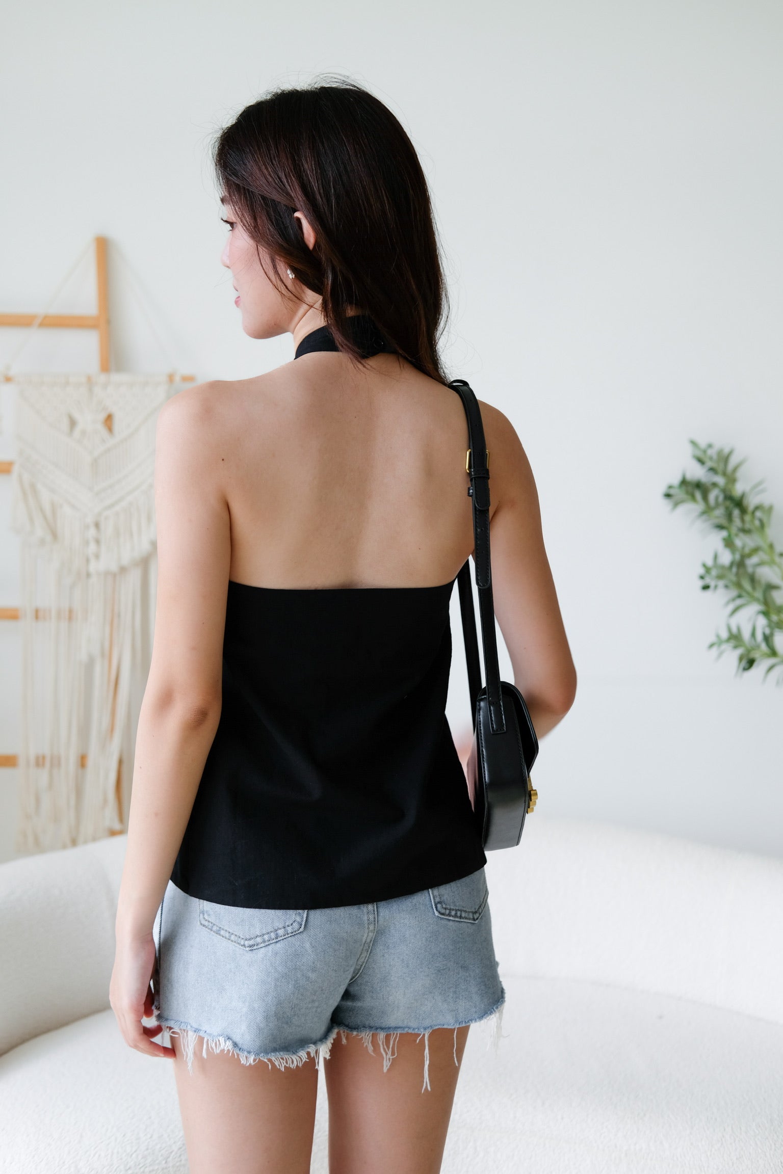 Naylie Halter Muji Top (Black)