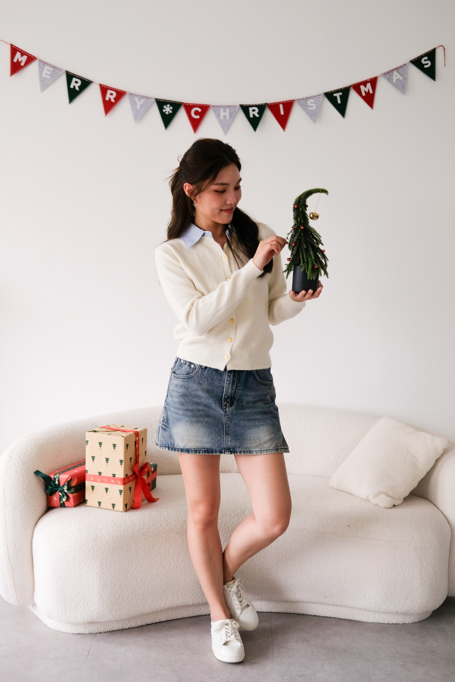 Celine Sweater Shirt (Cream)