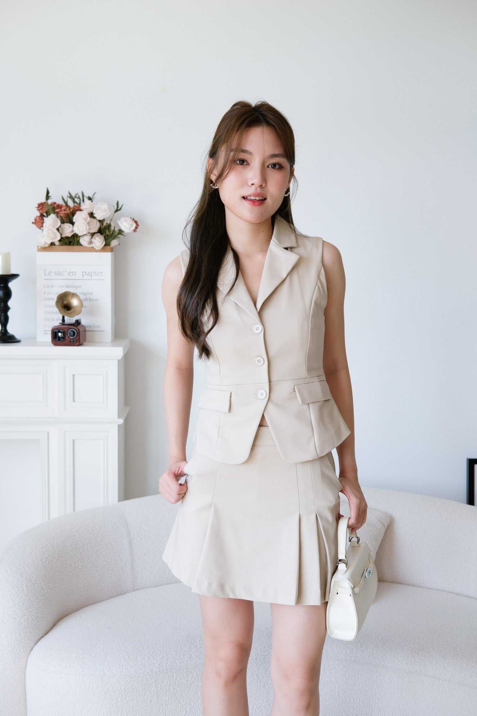 Steph Vest Co-ord Set (Clay)