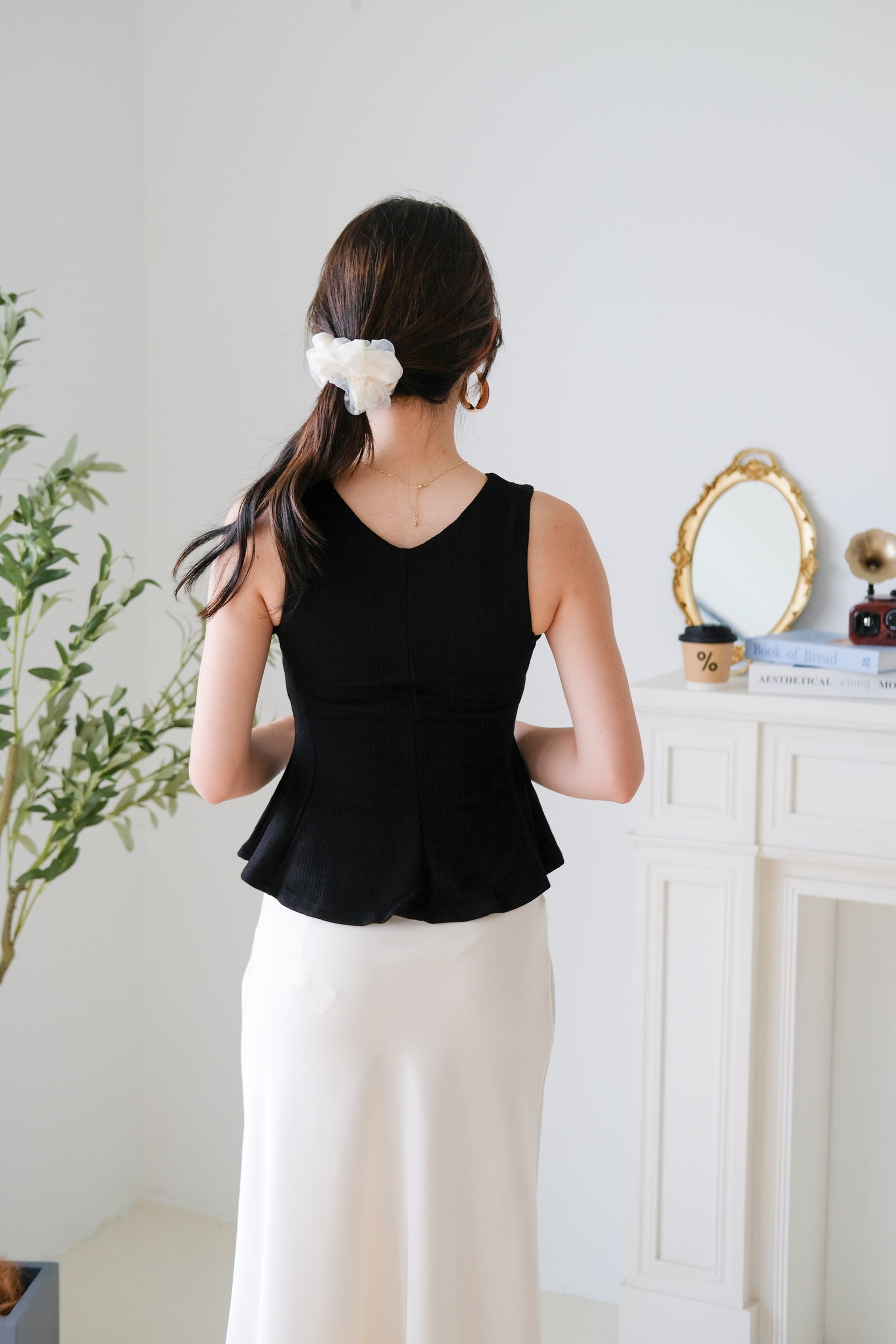 Poppy Peplum Top (Black)