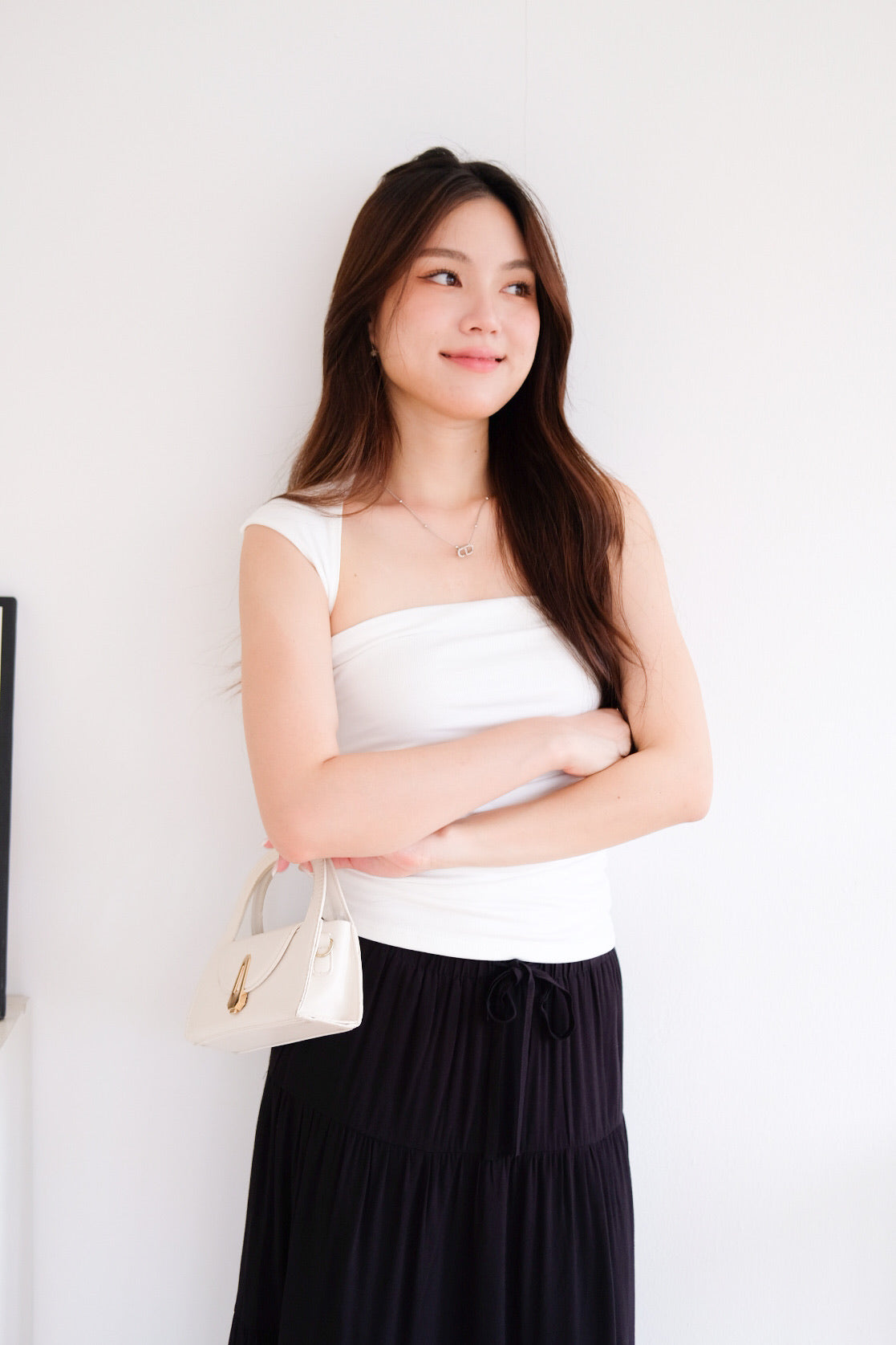 Sabrina Soft Sculpted Top (White)