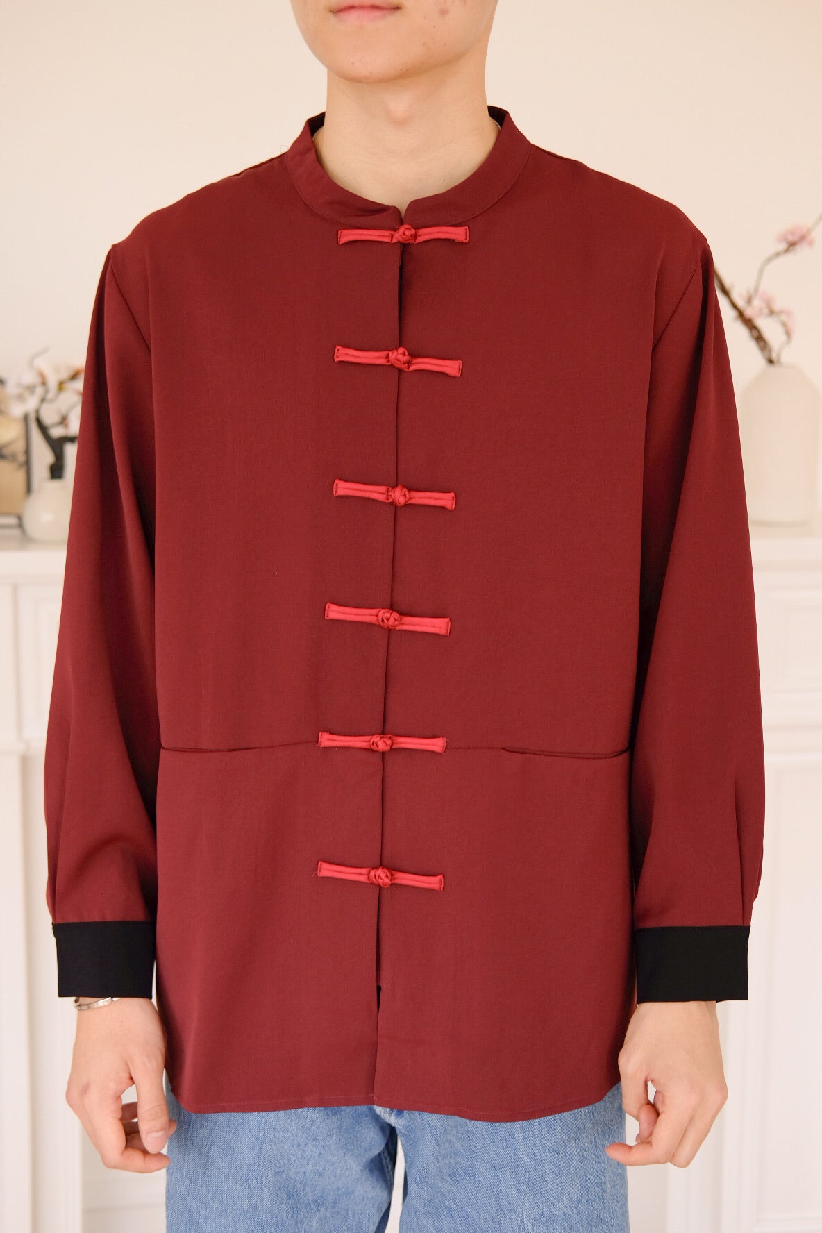 和正 Zheng Long Sleeves Samfu (Wine)