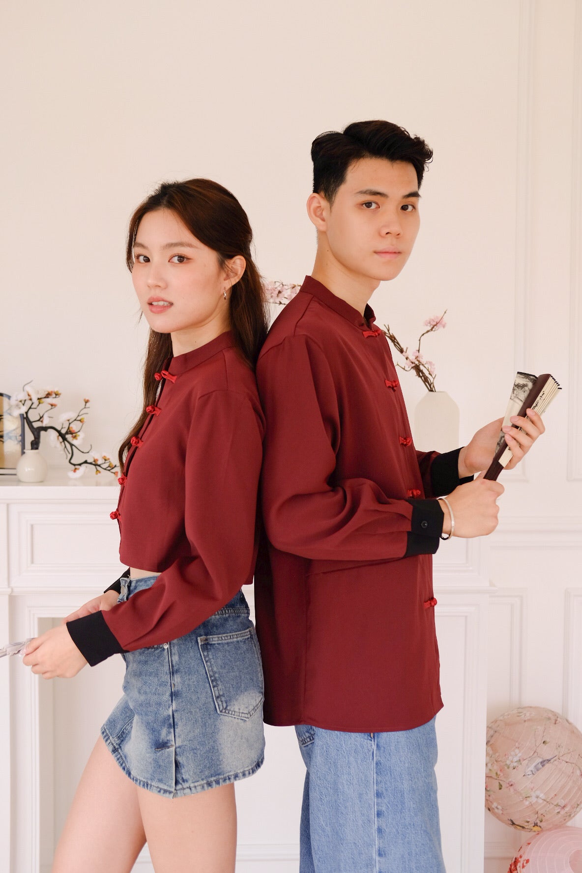 和妍 Yan Long Sleeves Crop Top (Wine)