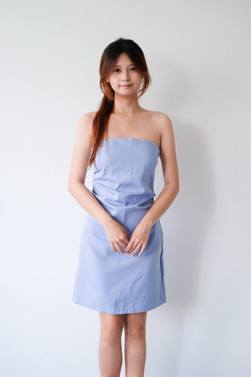Blue Tube Mini Dress