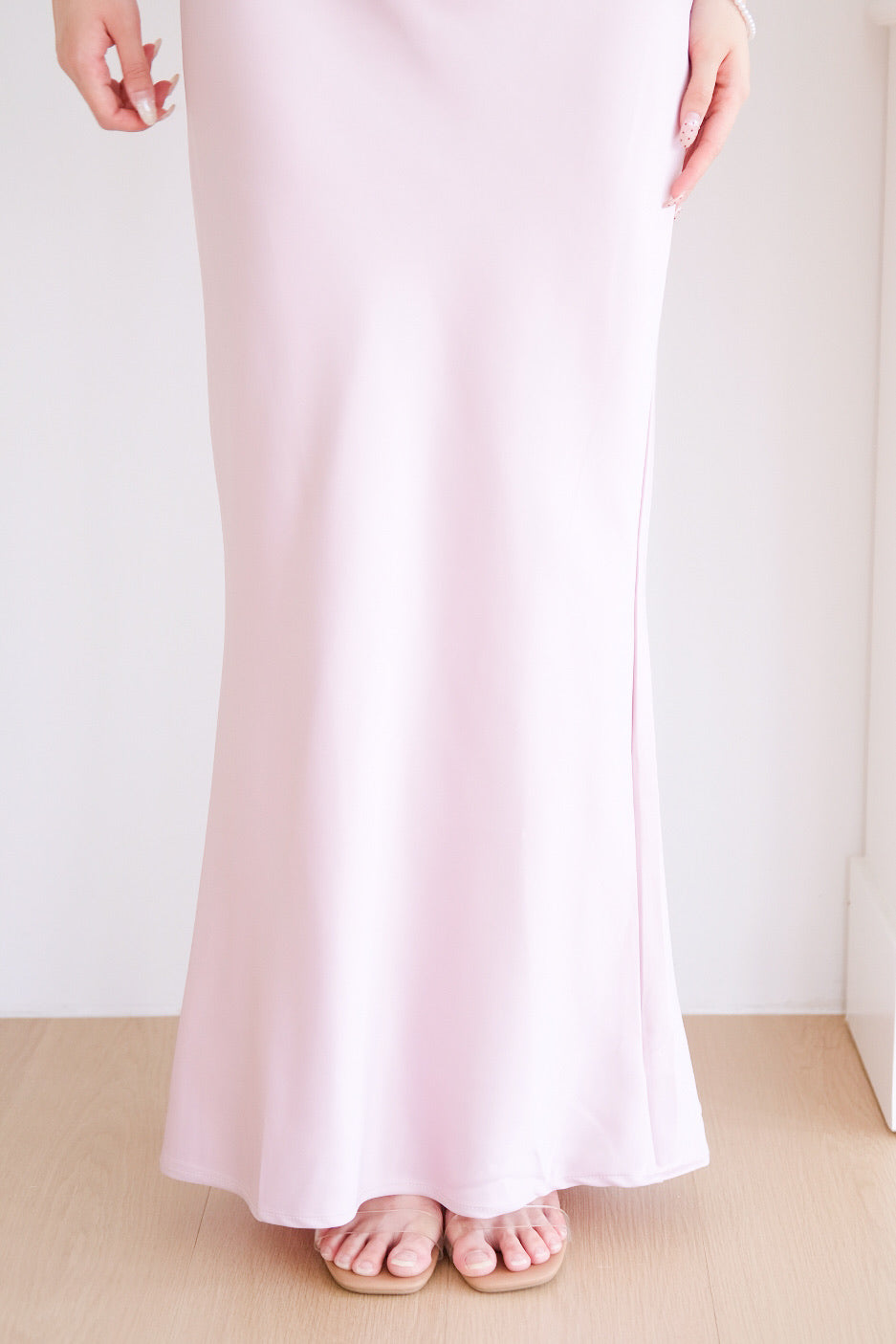 Adora Satin Mermaid Maxi Dress (Glacier Pink)