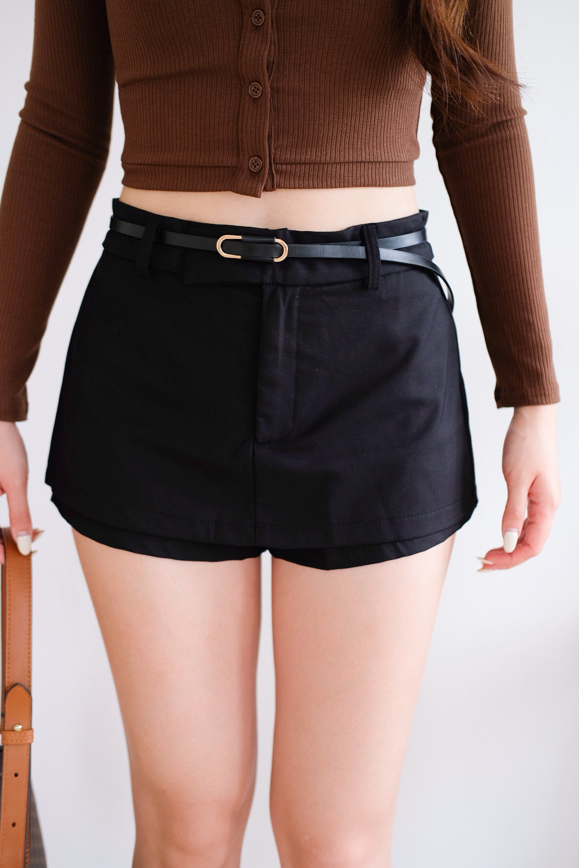 Contour Belted Skort (Black)