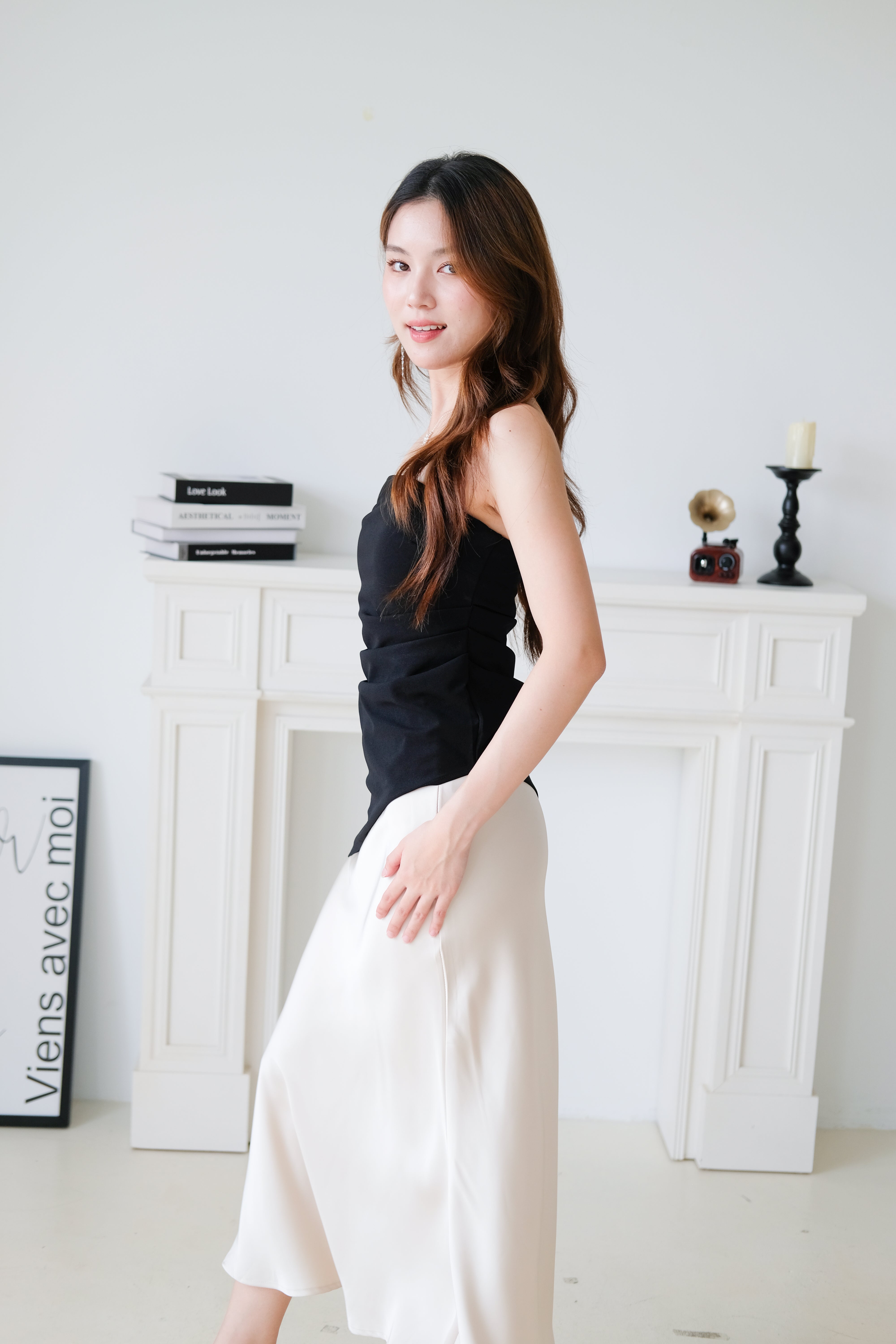 Power Hour Asymmetrical Tube Top (Black)