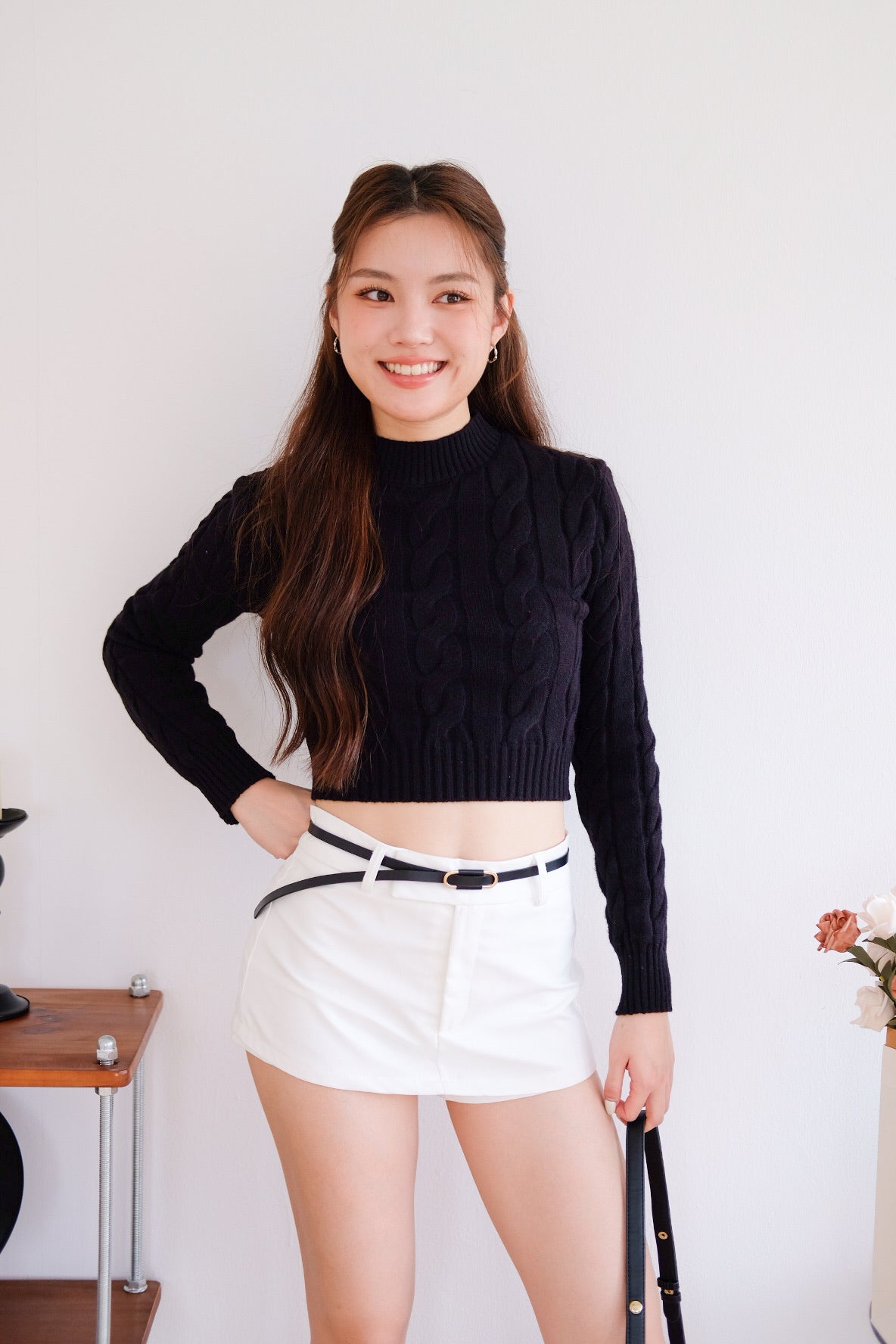 Contour Belted Skort (White)