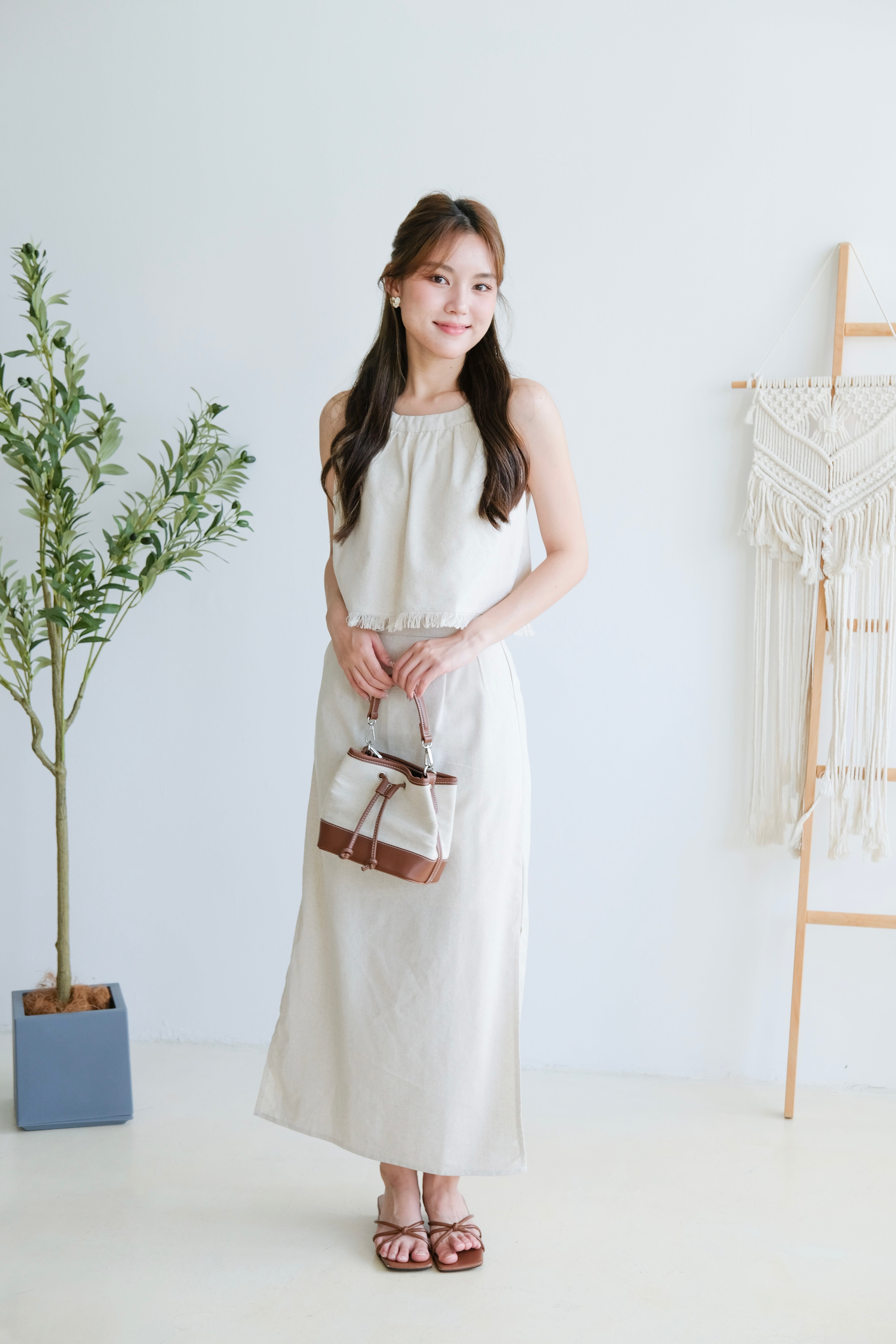 Desiree Vacay Linen Set (Oat)