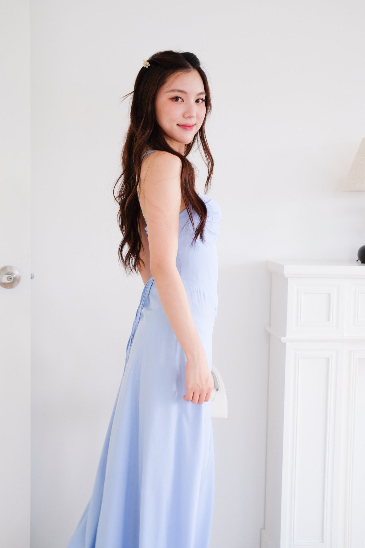 Edelynn Skater Maxi Dress (Powder Blue)