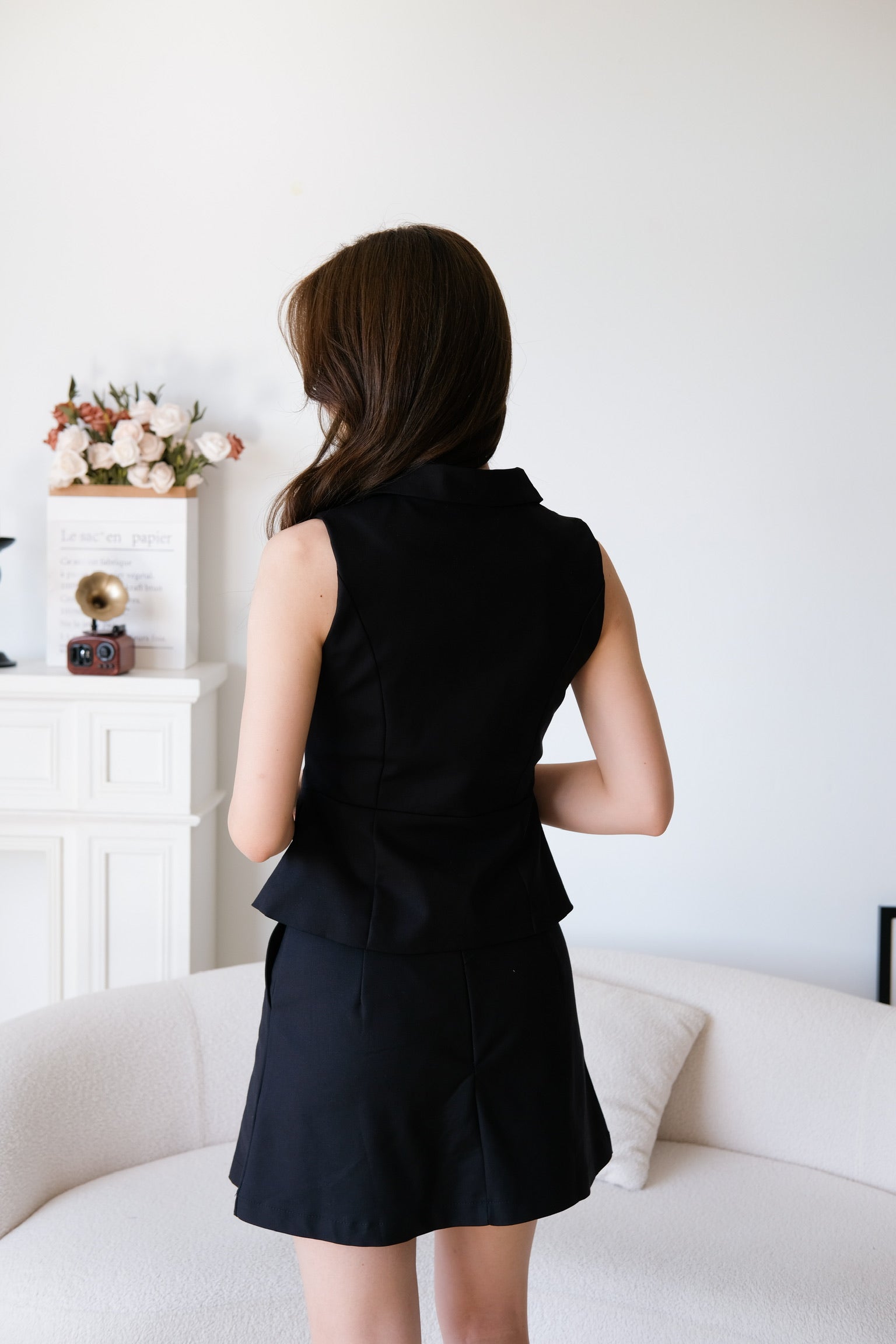 Steph Vest Co-ord Set (Black)