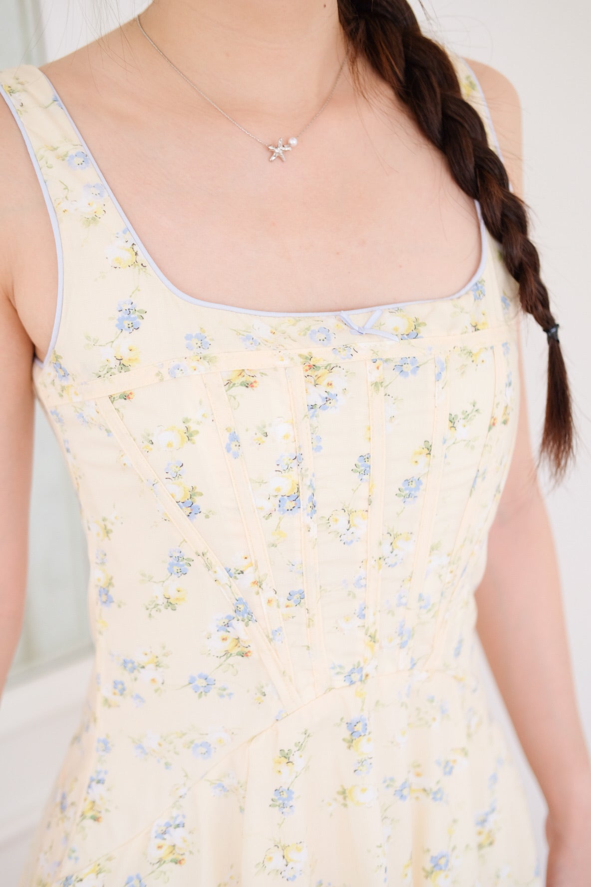 Liselle Corset Garden Maxi Dress (Light Yellow)