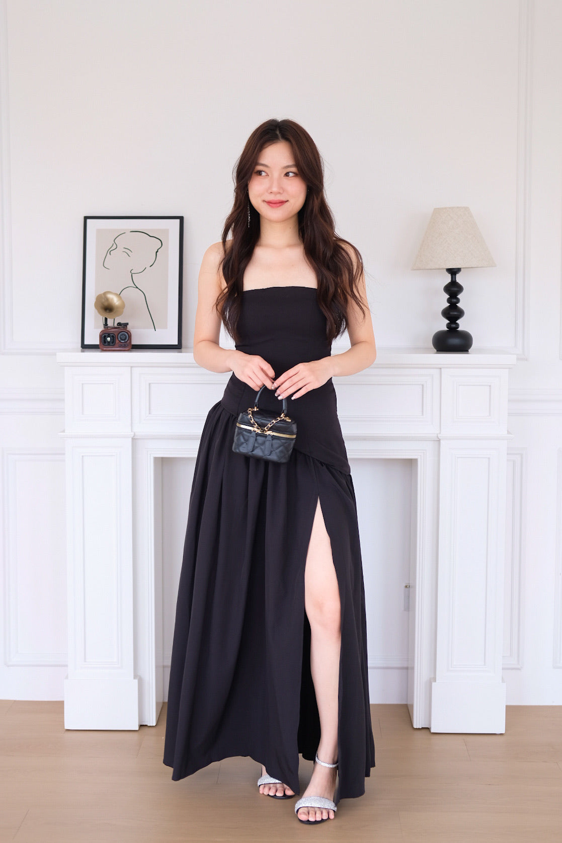 Kimberly Tube Sash Maxi Dress (Black)