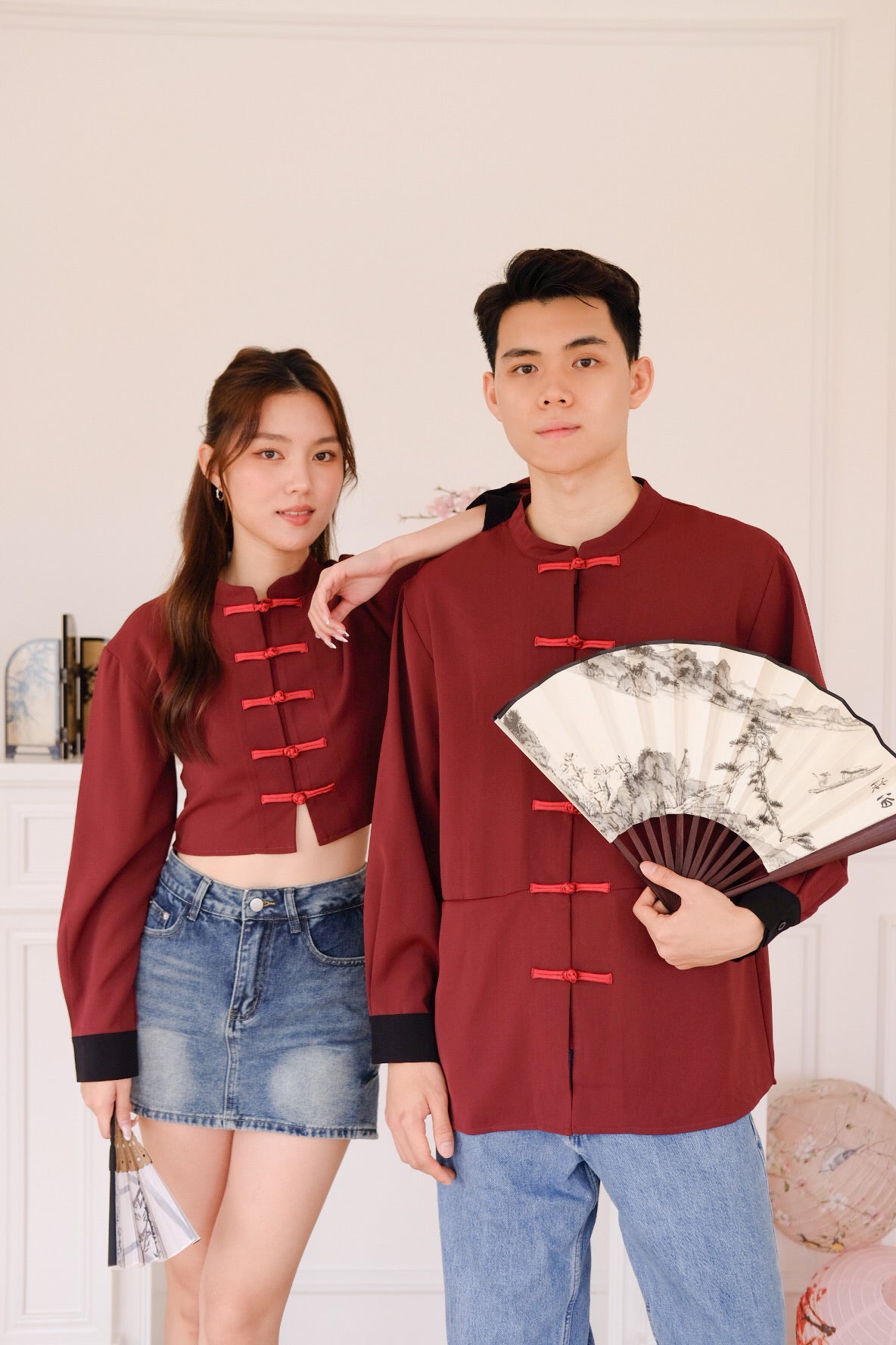 和正 Zheng Long Sleeves Samfu (Wine)