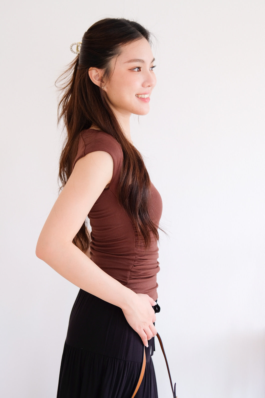 Sabrina Soft Sculpted Top (Mocha)