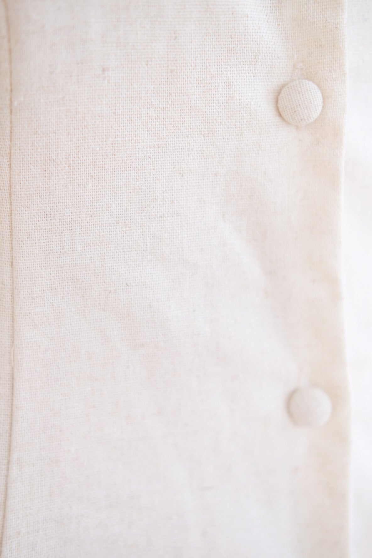 Arlette Button Linen Maxi Dress (Oat Beige)