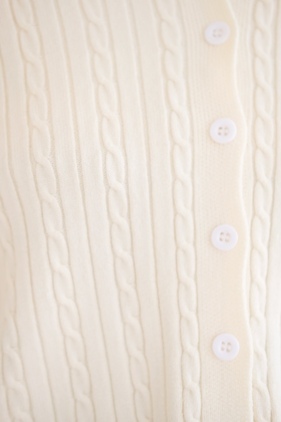Sharlyn Cable Knit Cardigan (Cream)