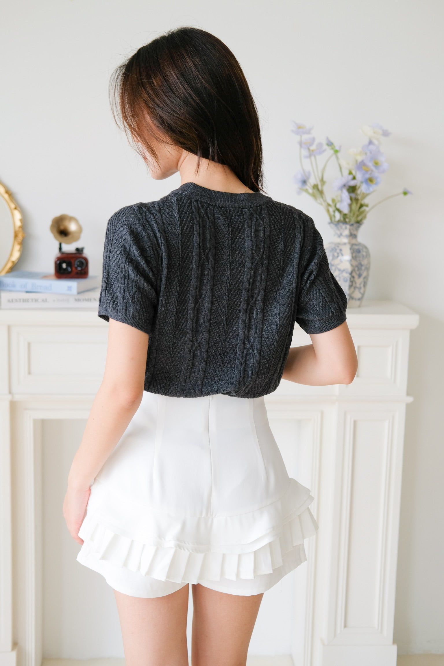 Carey Knit Tee (Dark Grey)