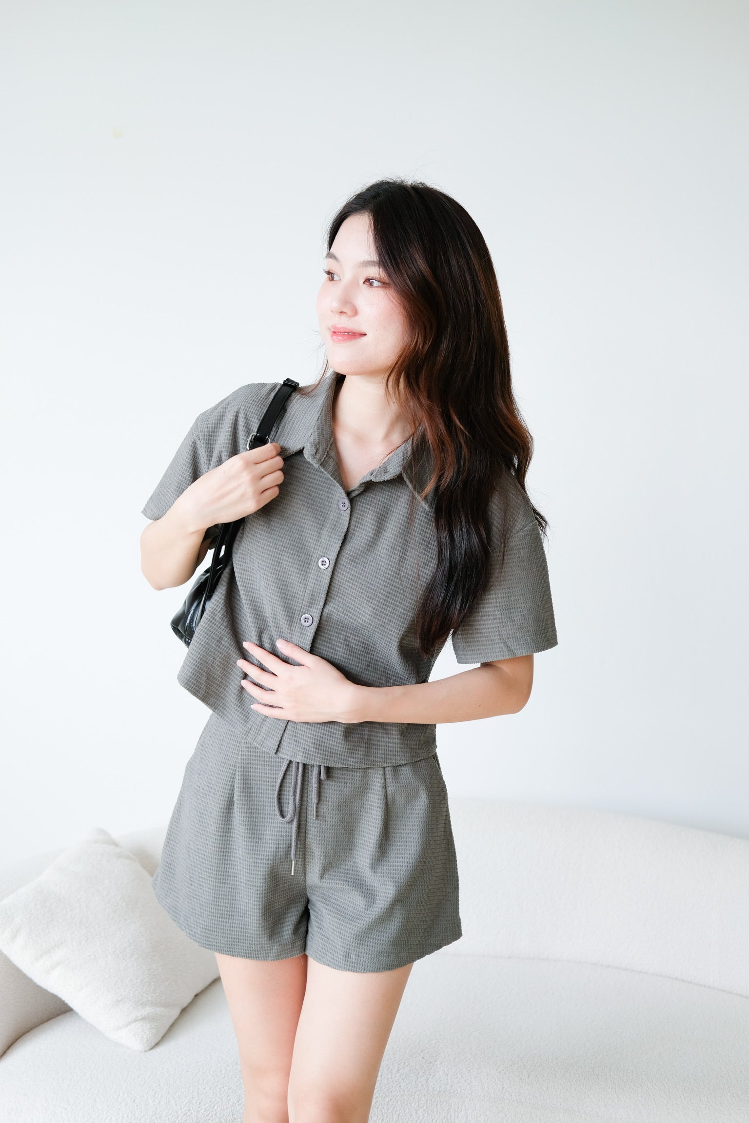 Jonah Shirt Lounge Set (Olive Fog)