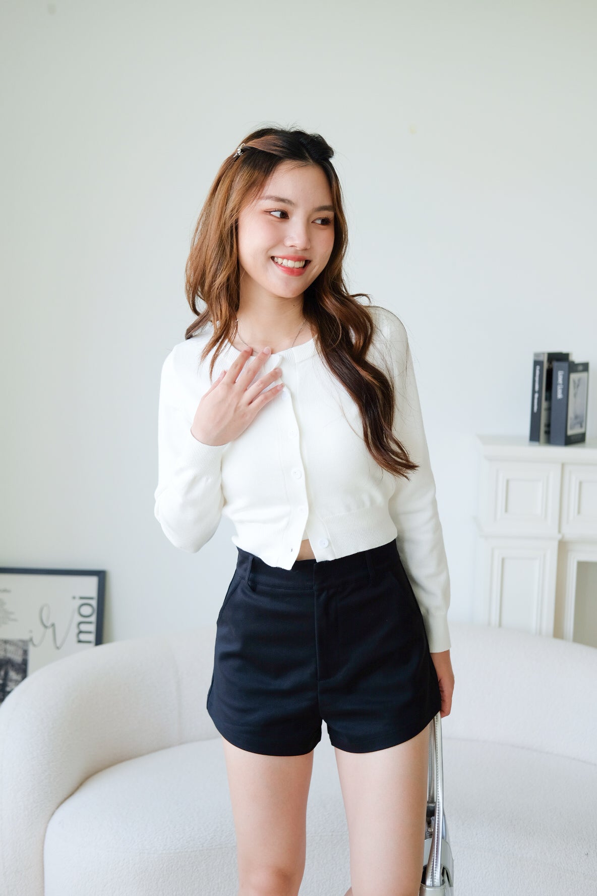 Dream Soft Cotton Cardigan (White)