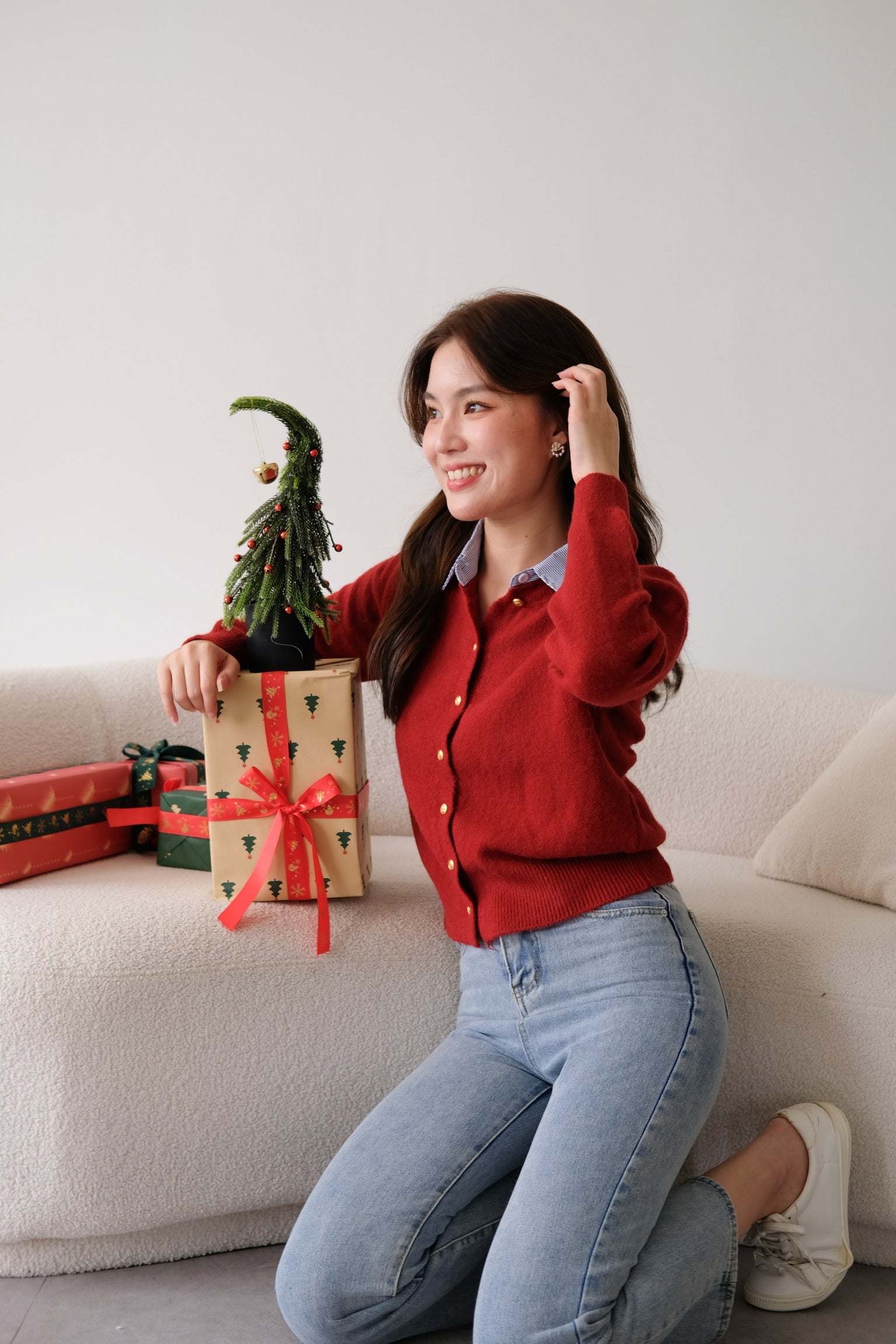 Celine Sweater Shirt (Maroon)