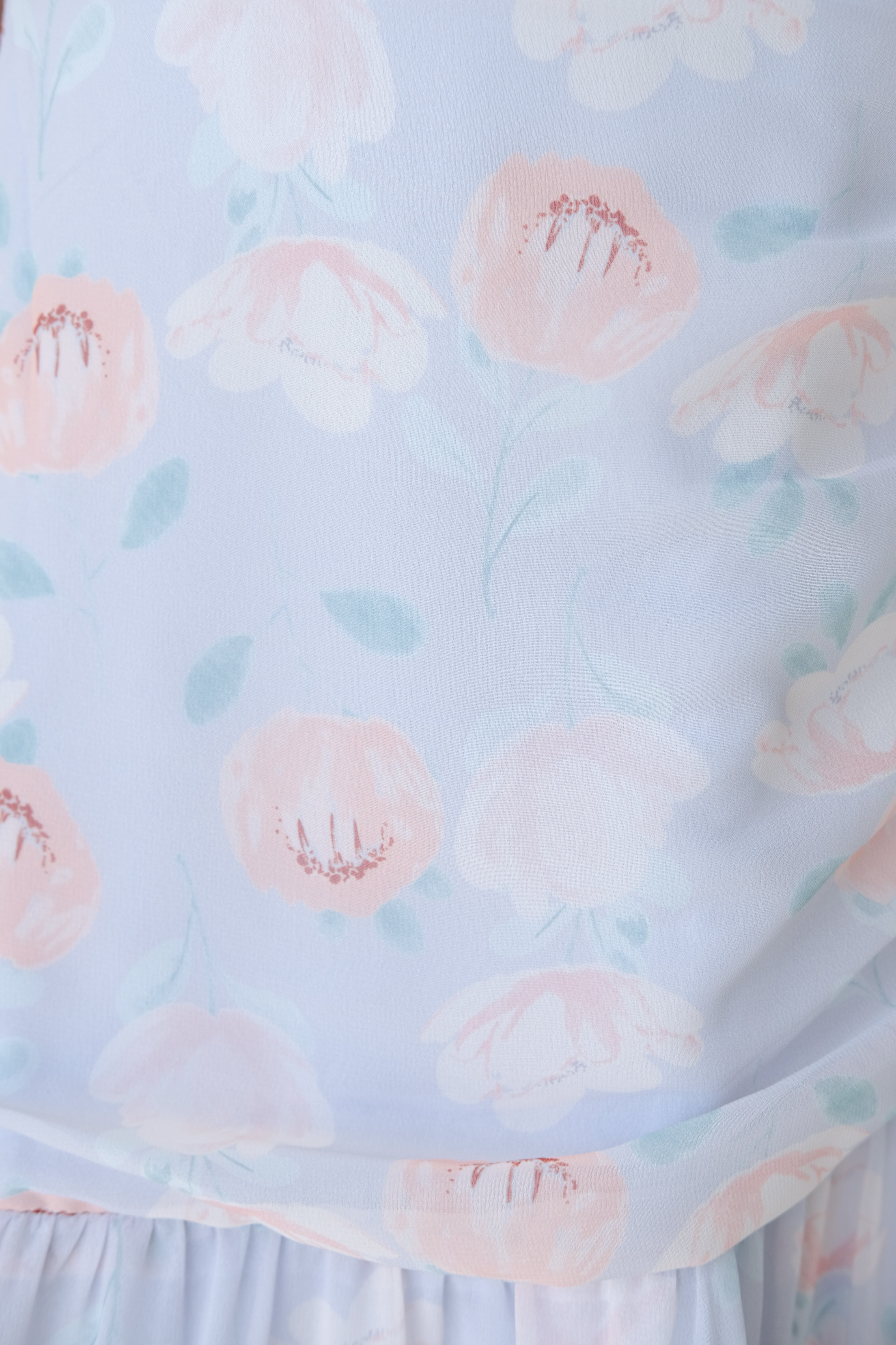 Melody Sweetheart Floral Maxi Dress (Baby Blue)