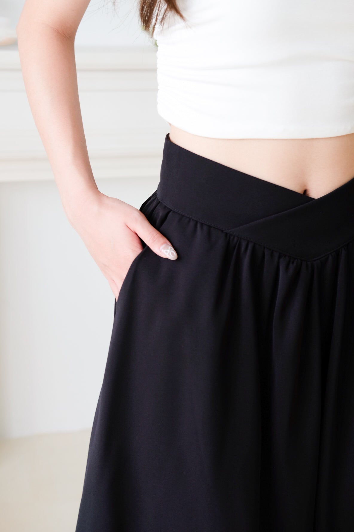 Sophina Skater Maxi Skirt (Black)