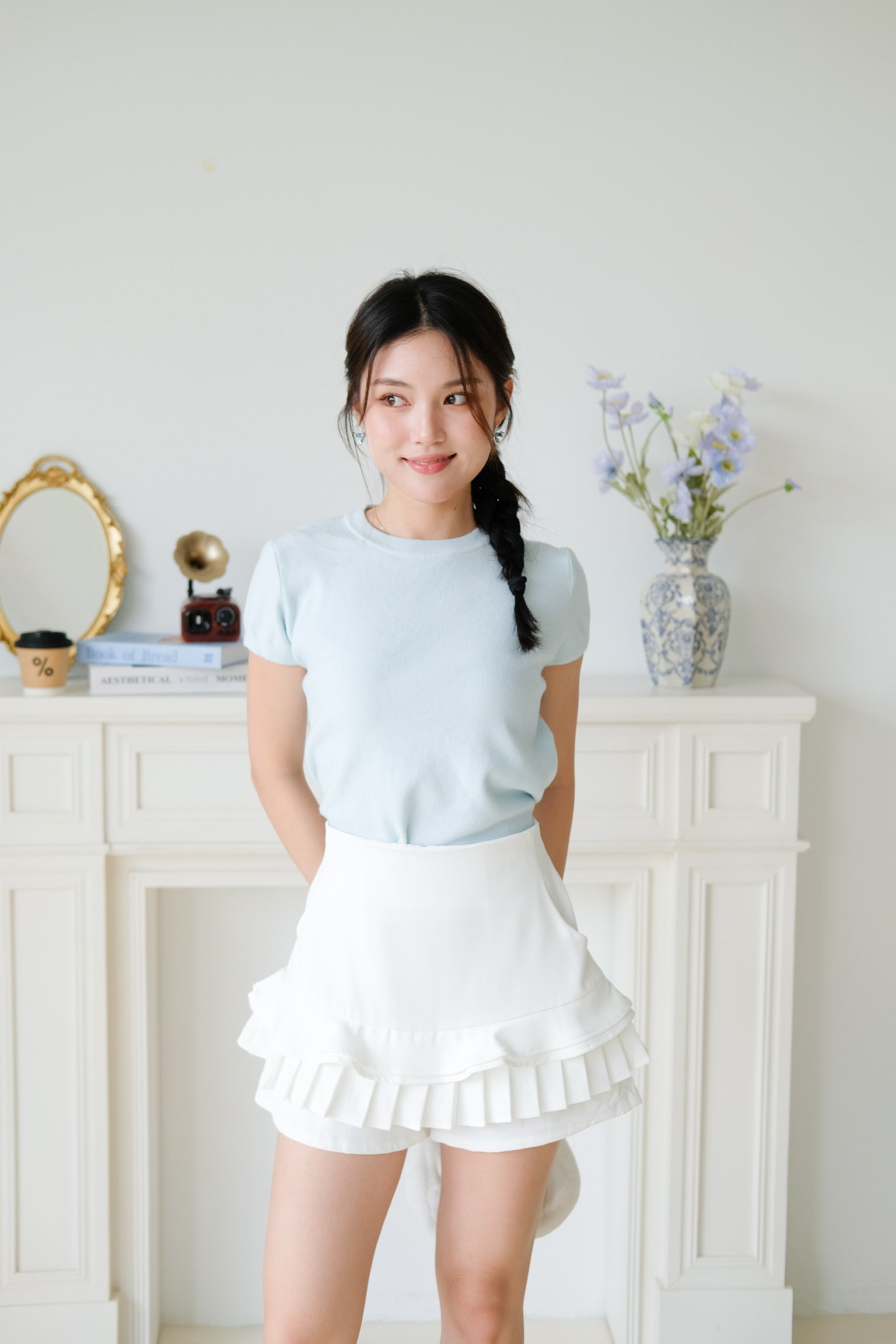 Asa Classic Crew Neck Tee (Light Blue)