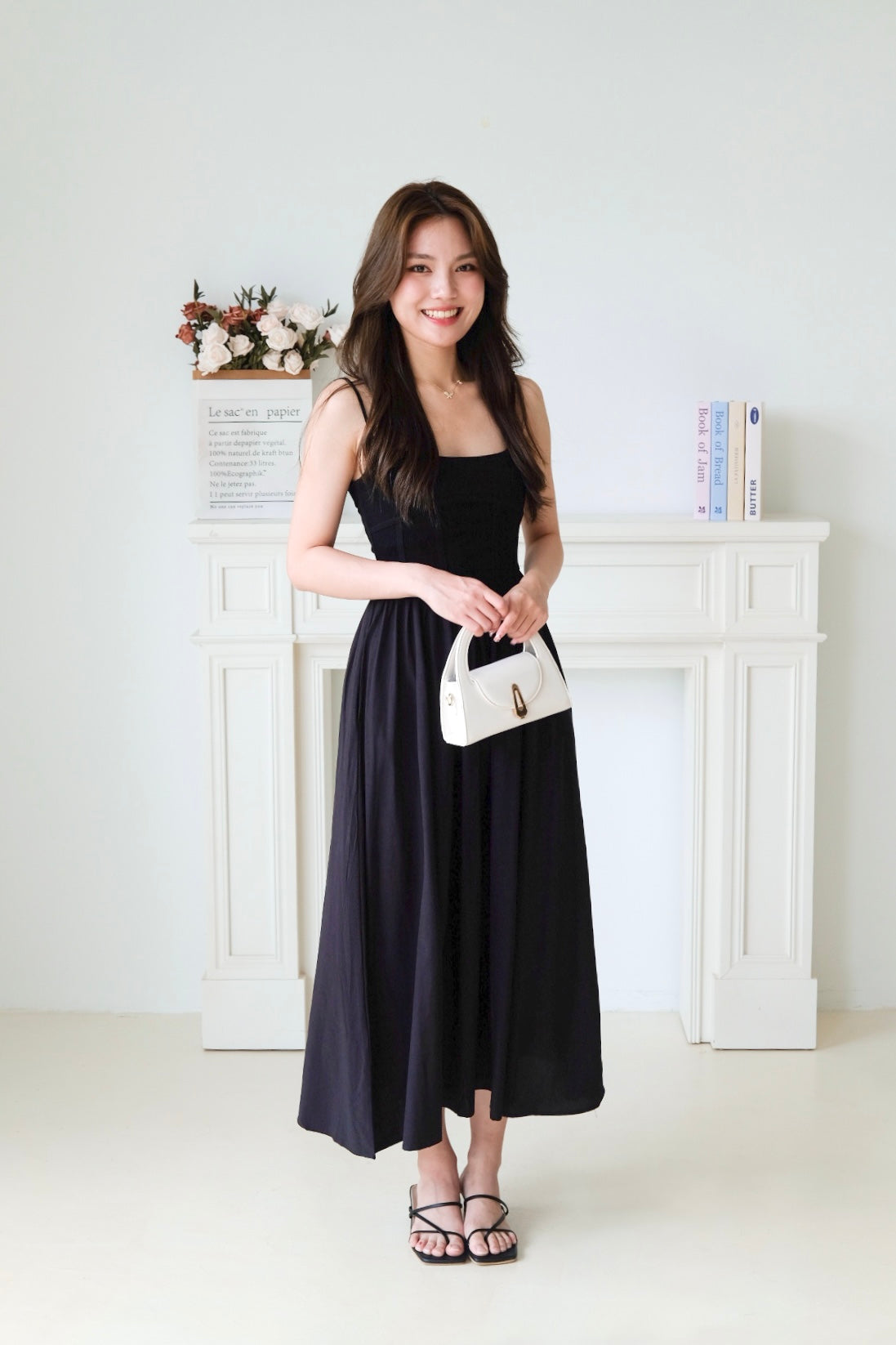 Clara Corset Maxi Dress (Black)