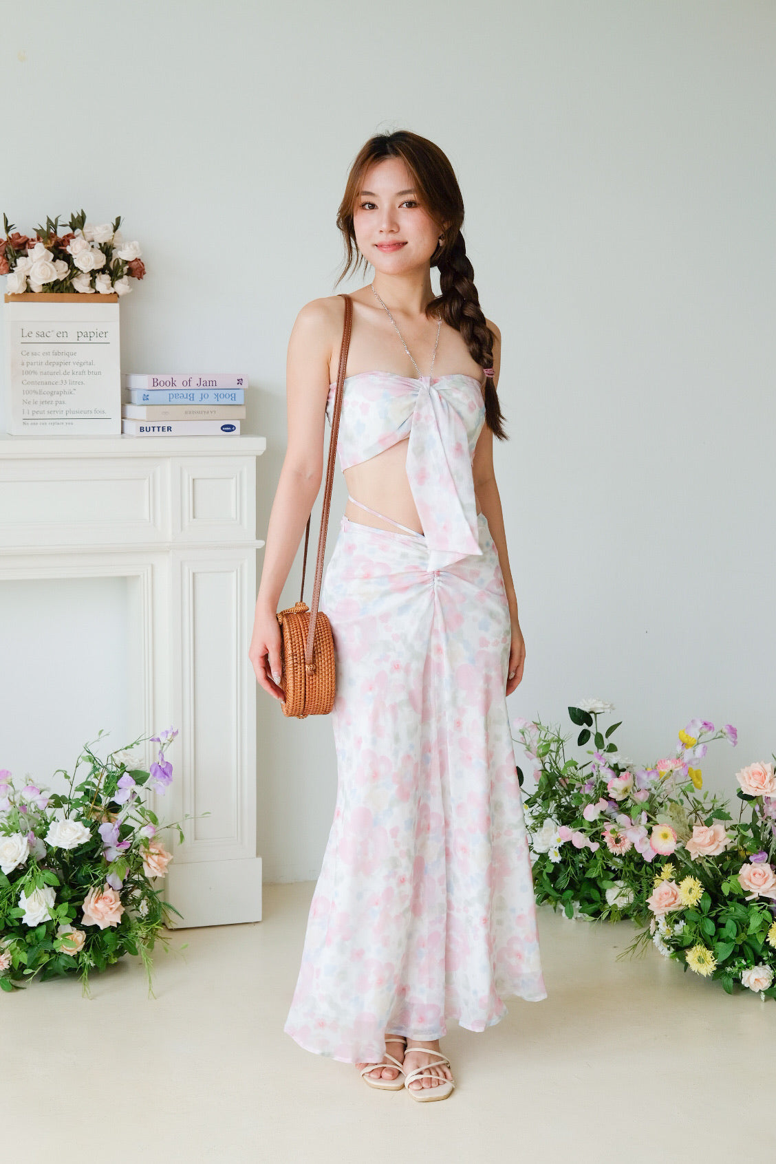 Neo Floral Beach 2 in 1 Set (Floral White)