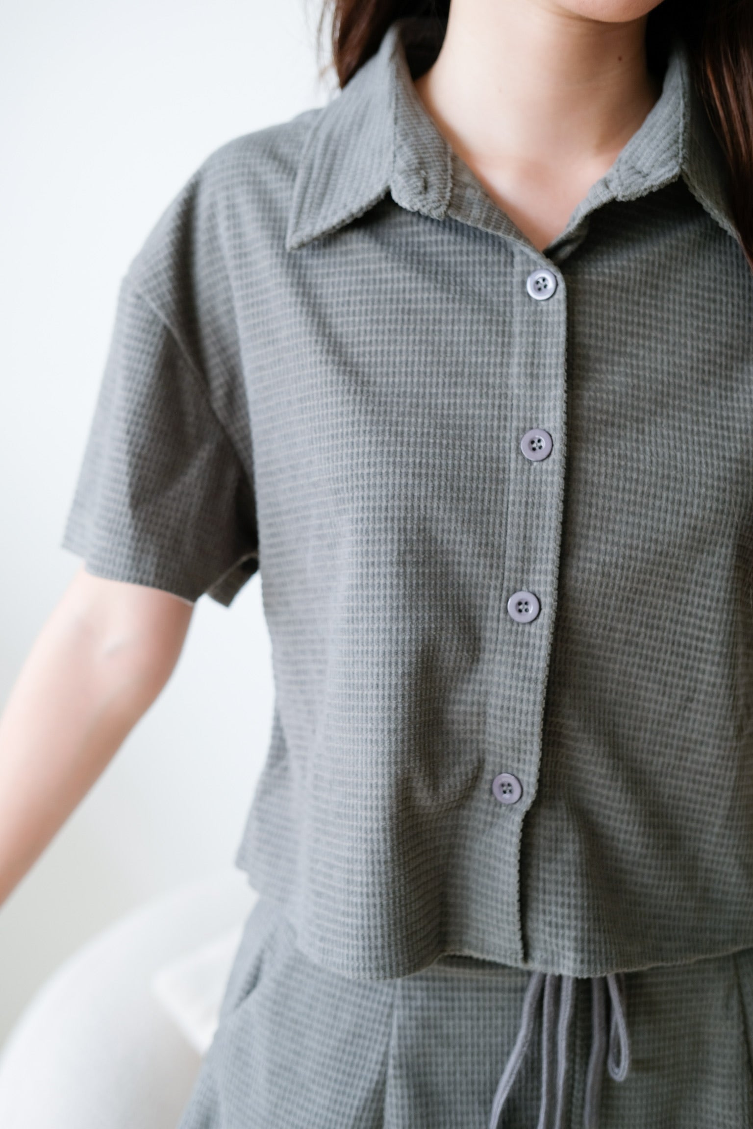 Jonah Shirt Lounge Set (Olive Fog)