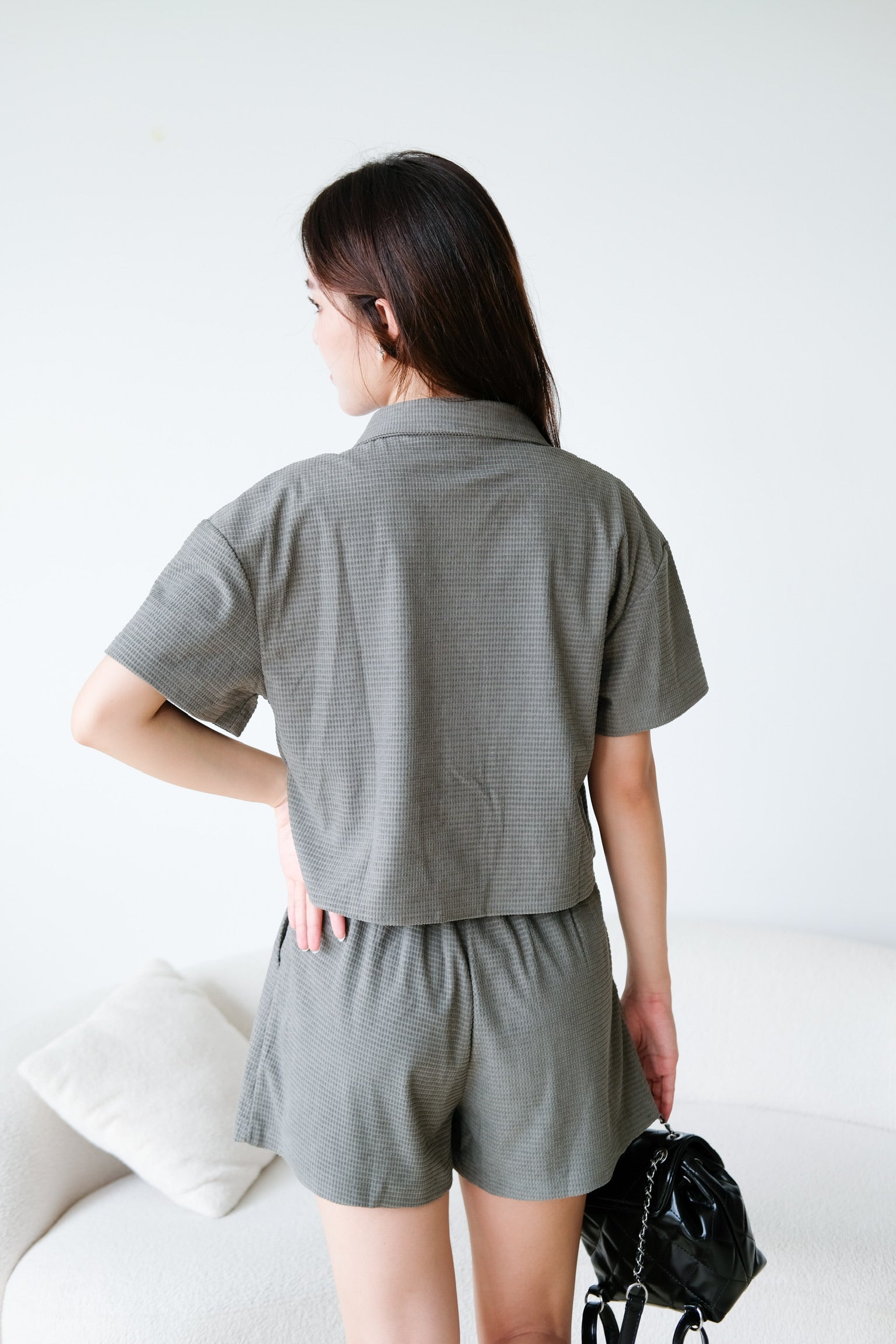 Jonah Shirt Lounge Set (Olive Fog)