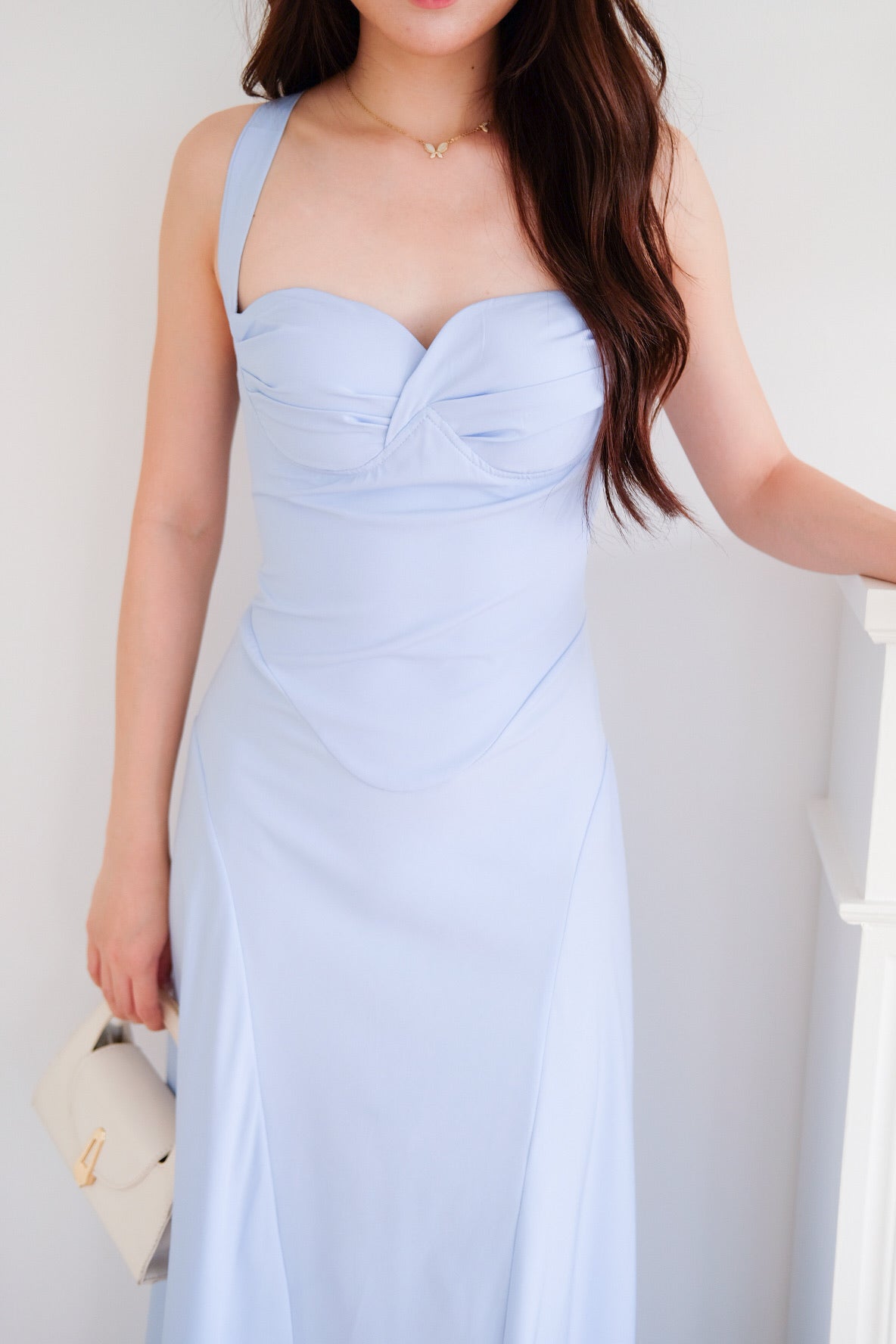Edelynn Skater Maxi Dress (Powder Blue)