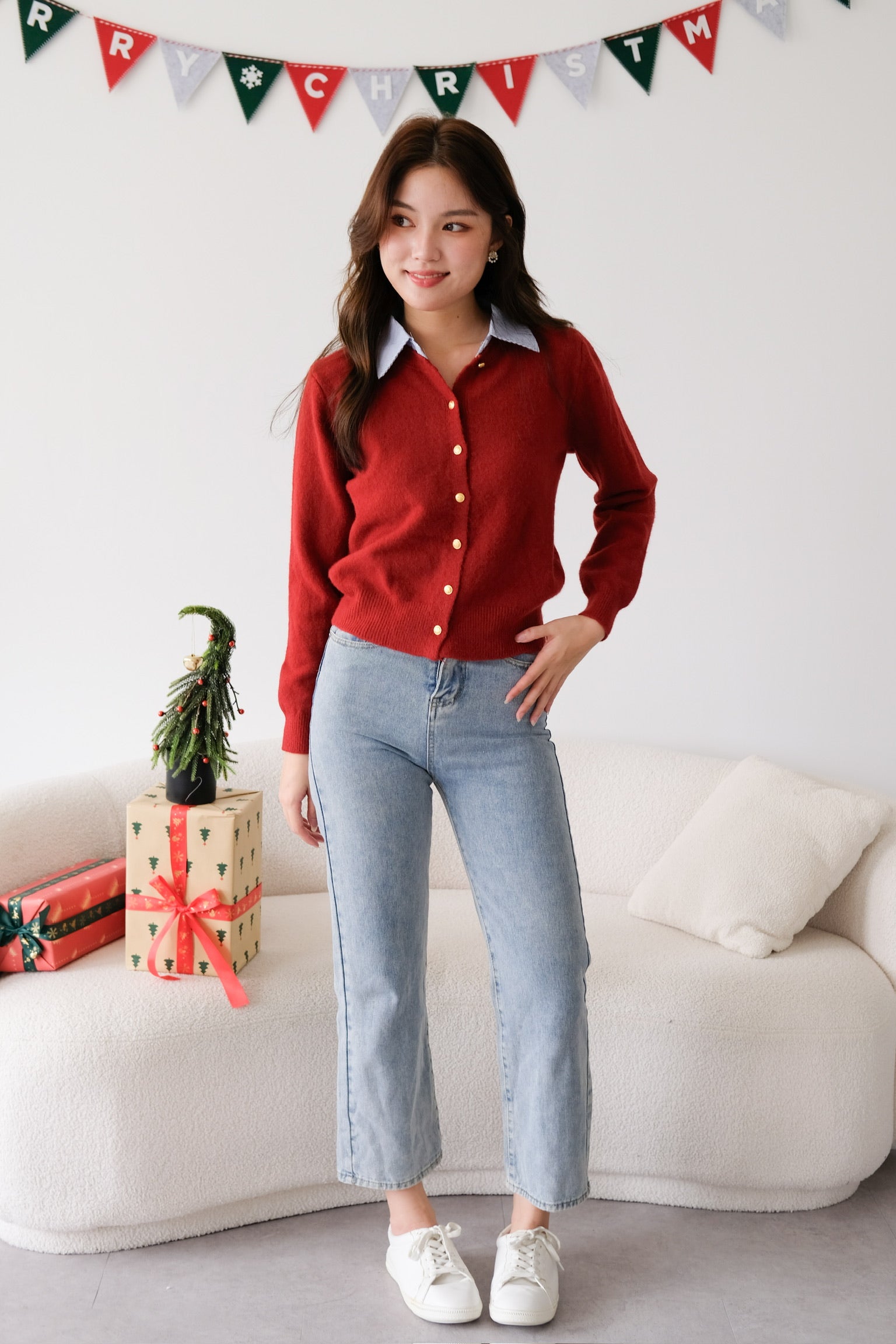 Celine Sweater Shirt (Maroon)