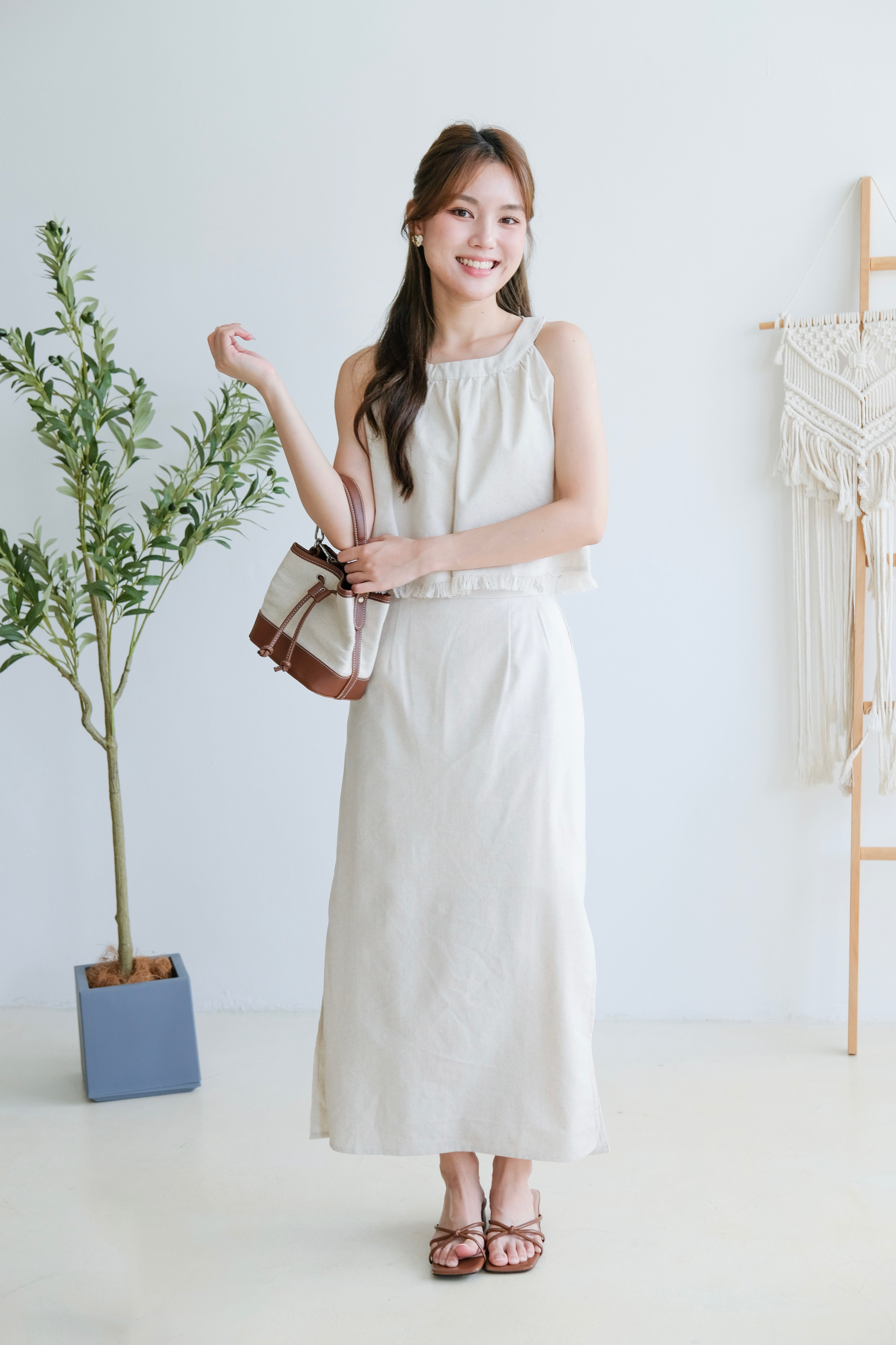 Desiree Vacay Linen Set (Oat)