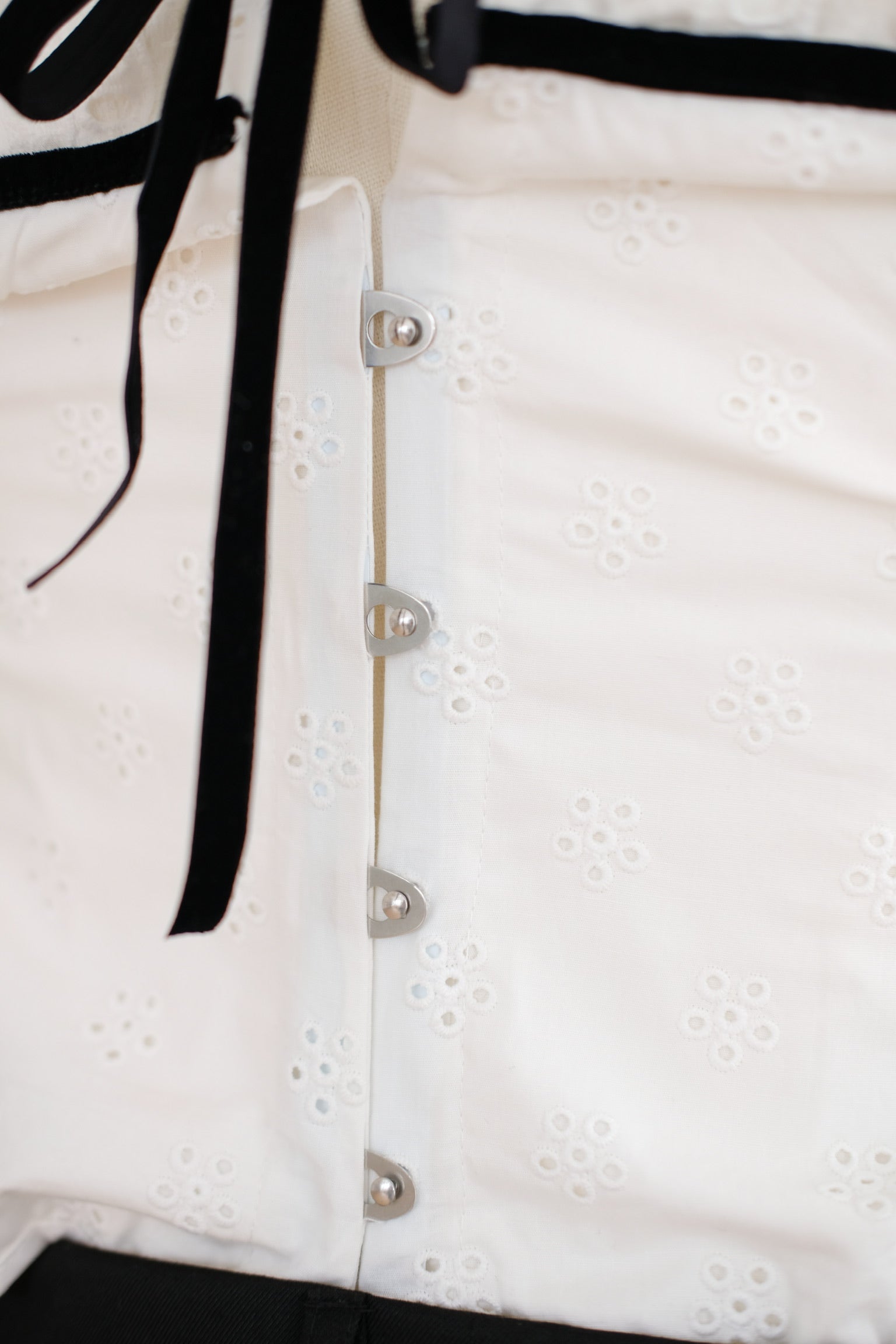 White Tube Organza Ribbon Top