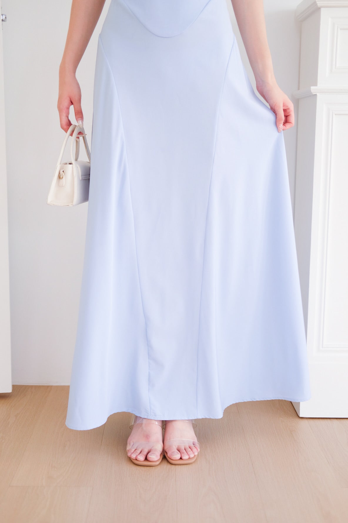 Edelynn Skater Maxi Dress (Powder Blue)