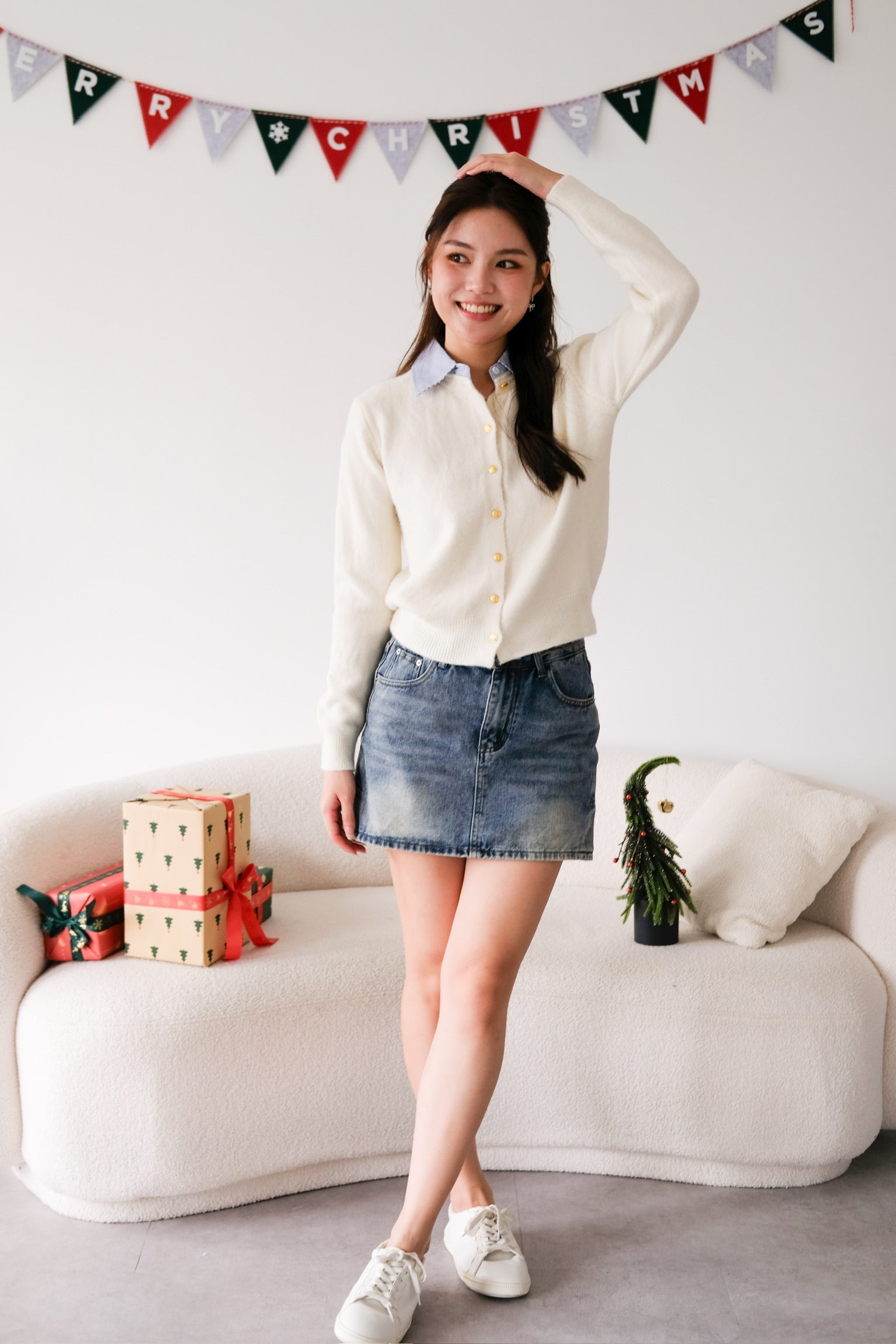 Celine Sweater Shirt (Cream)