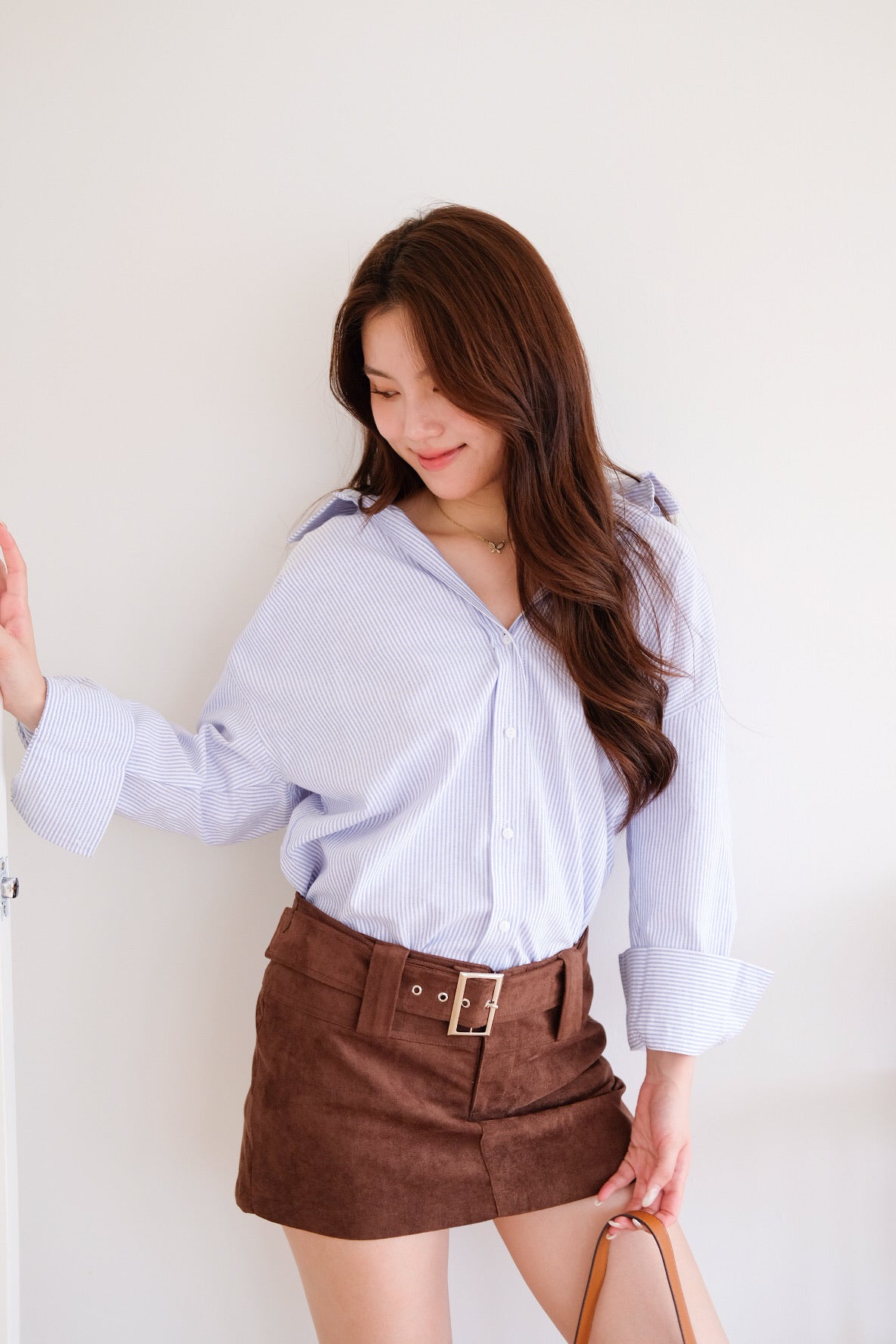 Sanford Boyfriend Shirt (Blue Stripes)