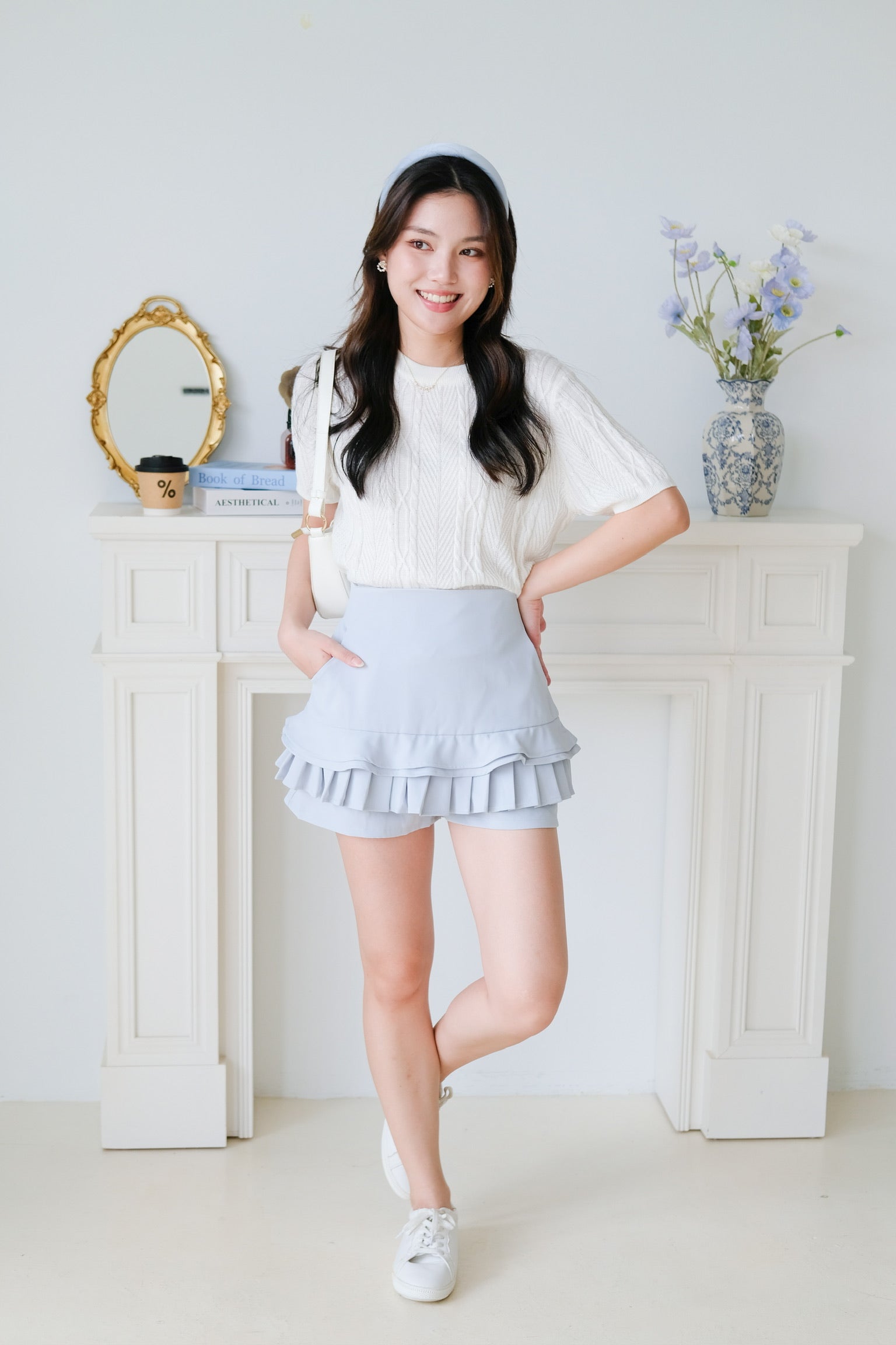 Carey Knit Tee (Cream)