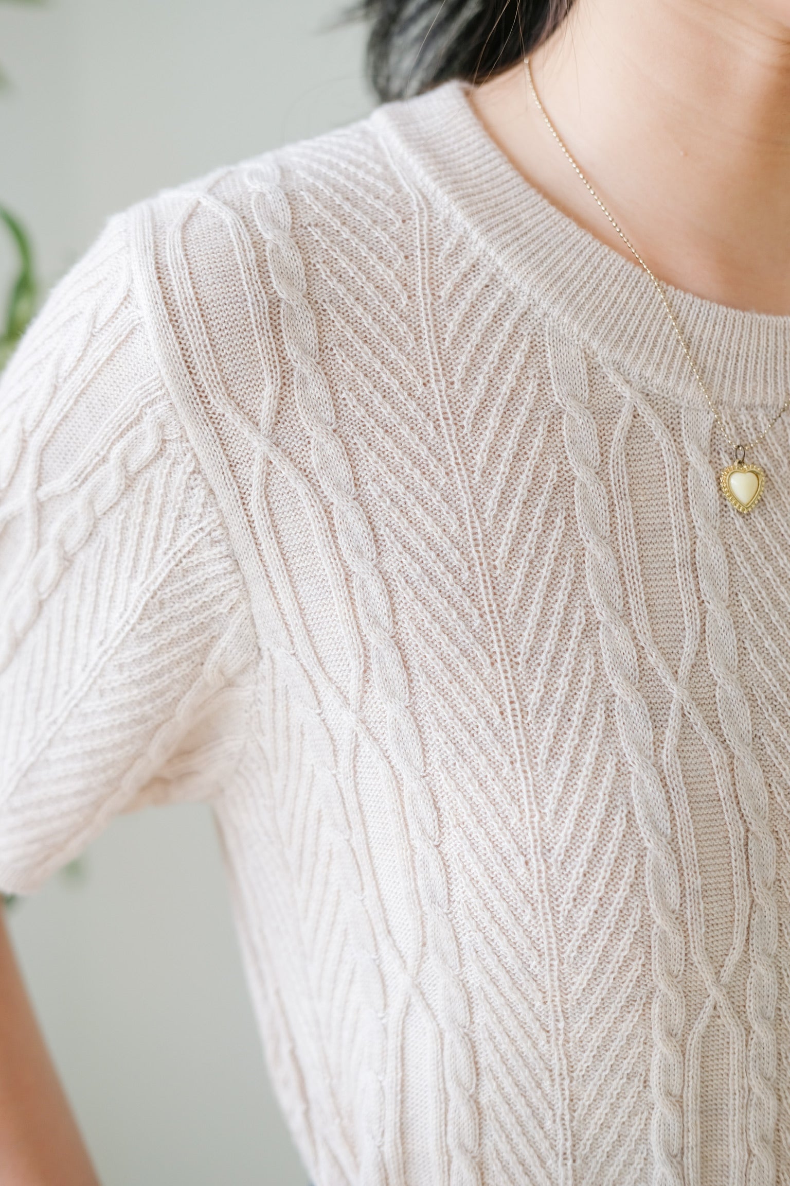 Carey Knit Tee (Latte)